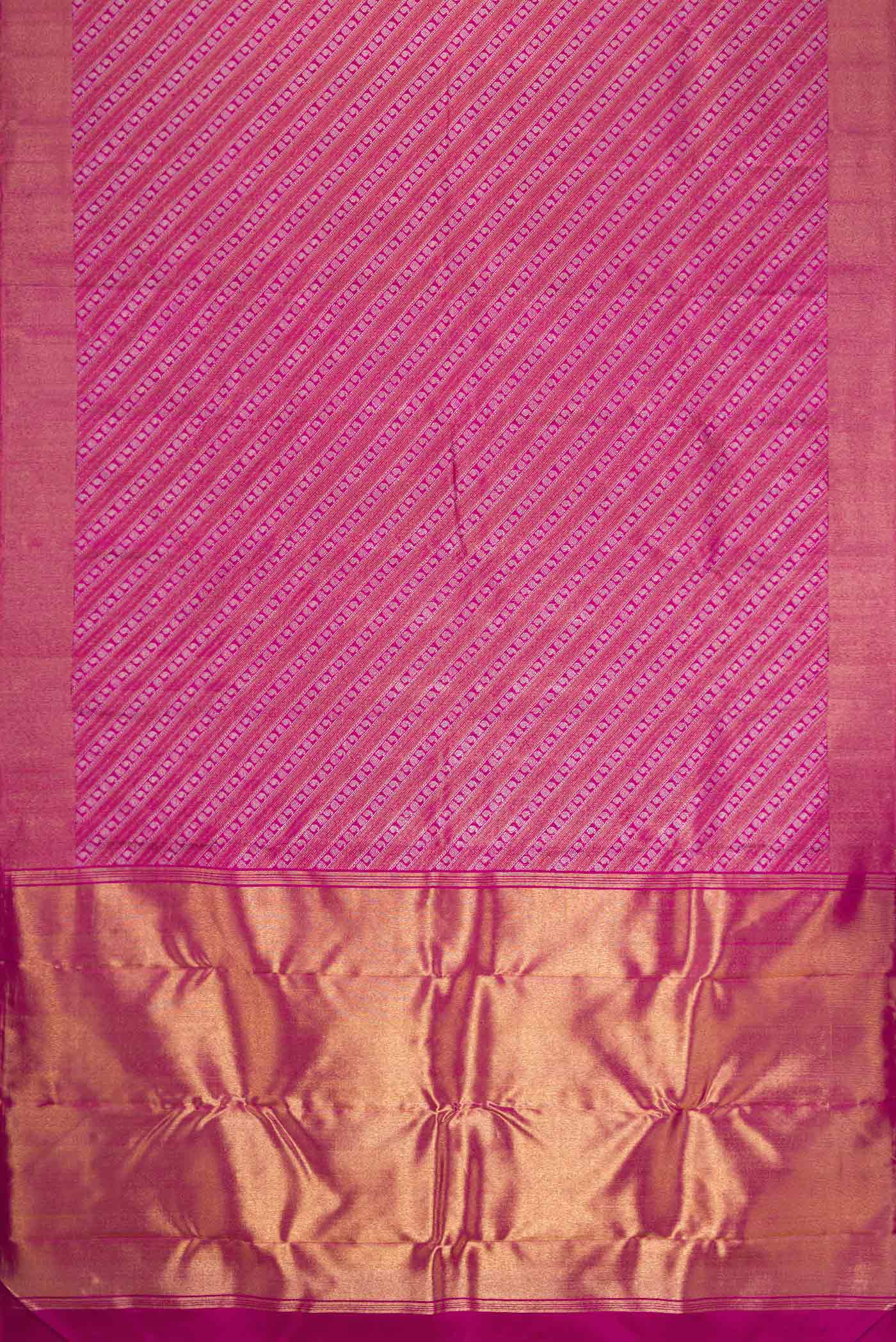 Pink Dual Tone Kanchipuram Silk Saree - Image 6