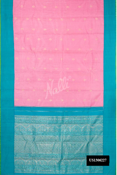 Pink Dual Tone Kanchipuram Silk Saree