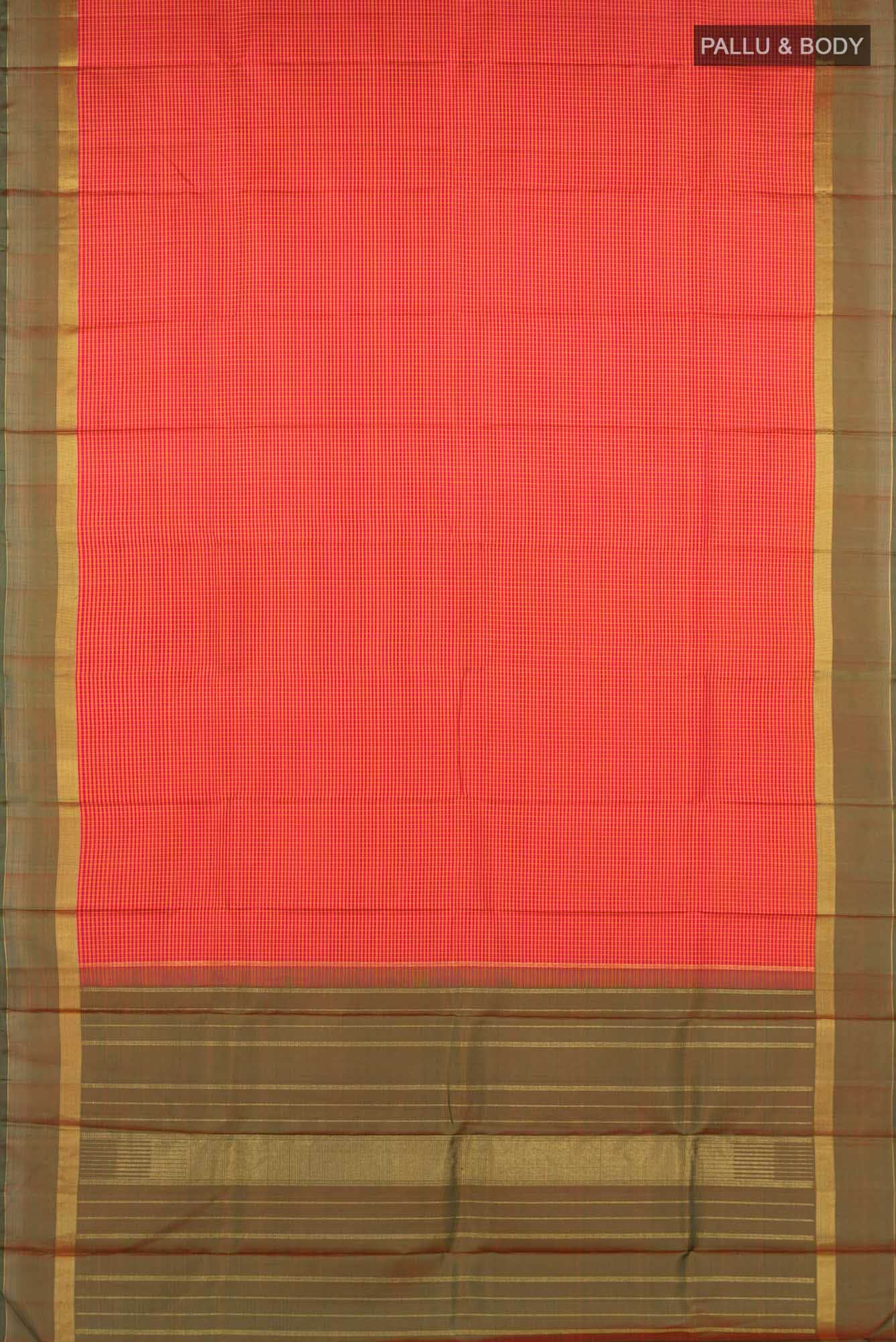 Pink Dual Tone Kanjivaram Silk Saree - Image 4