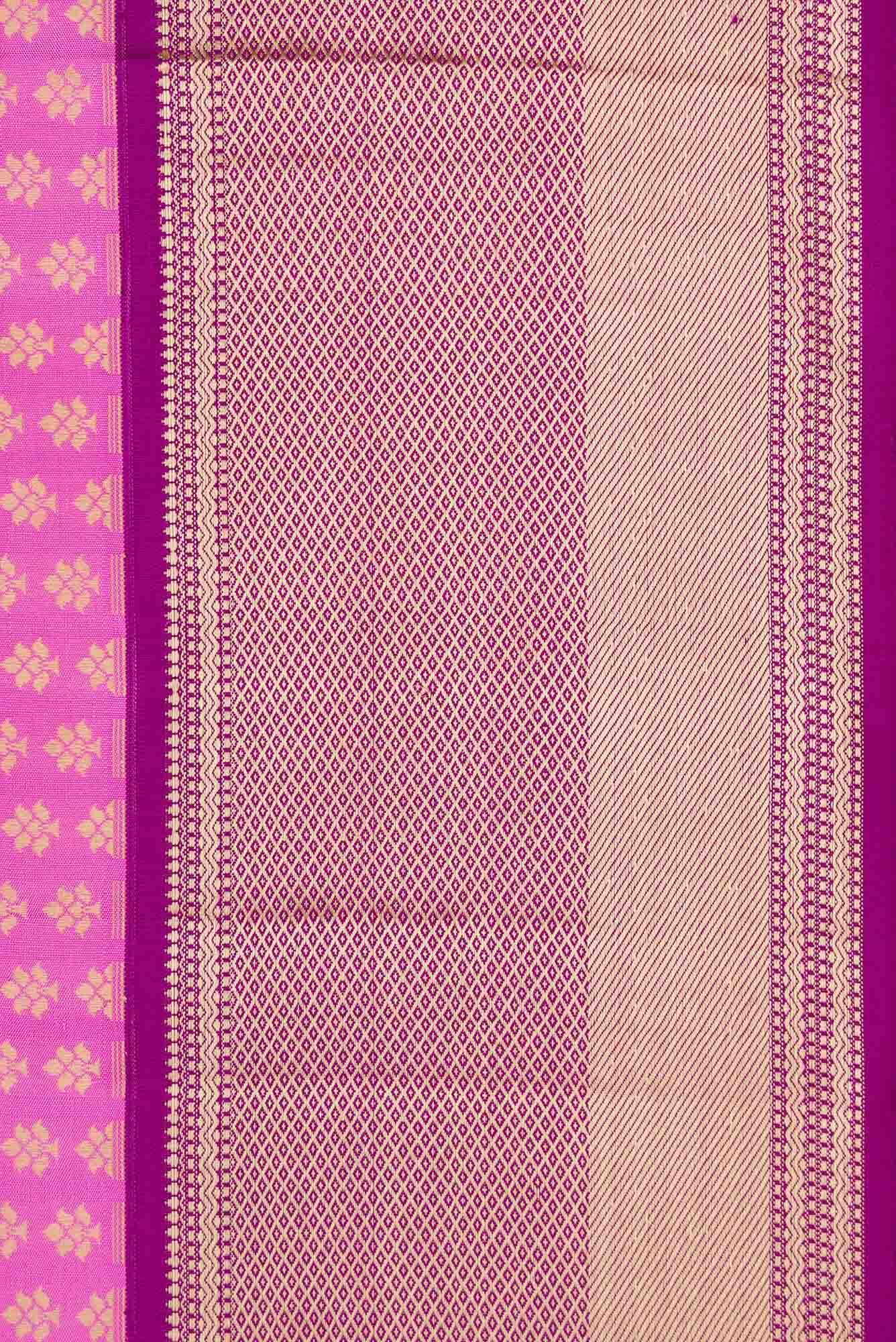 Pink Dual Tone Kanchipuram Silk Saree - Image 5