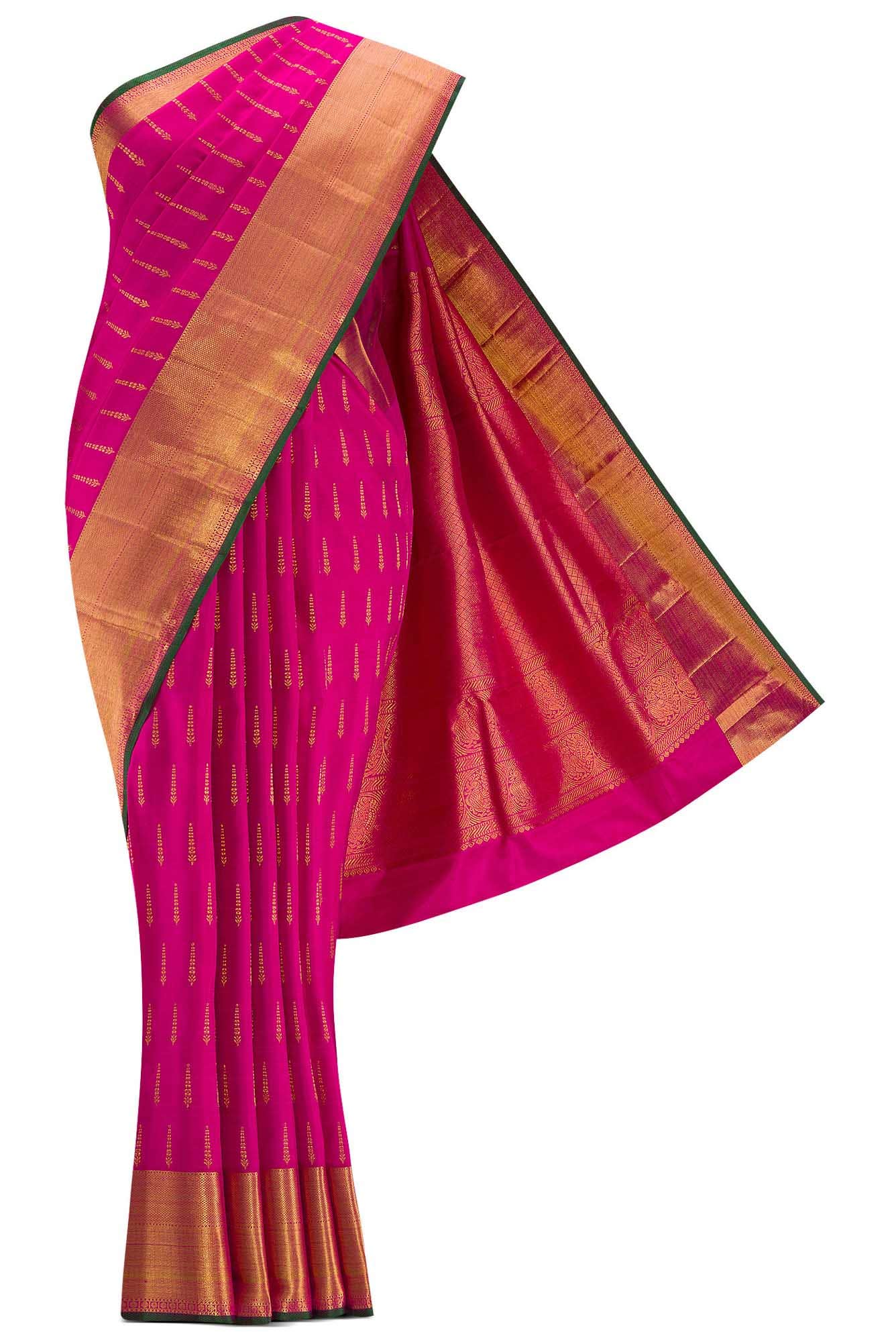 Pink Dual Tone Kanjivaram Silk Saree