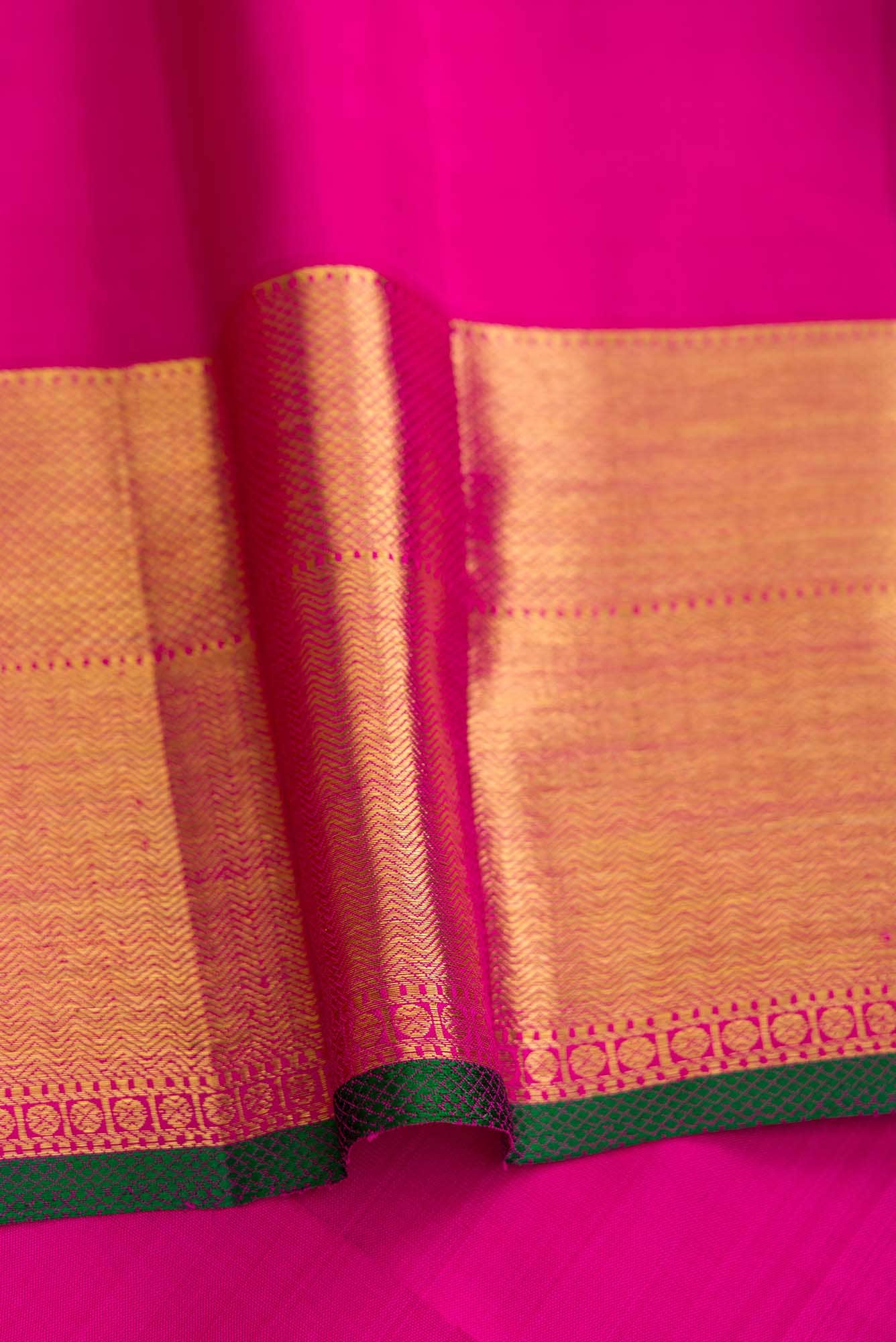 Pink Dual Tone Kanjivaram Silk Saree - Image 6