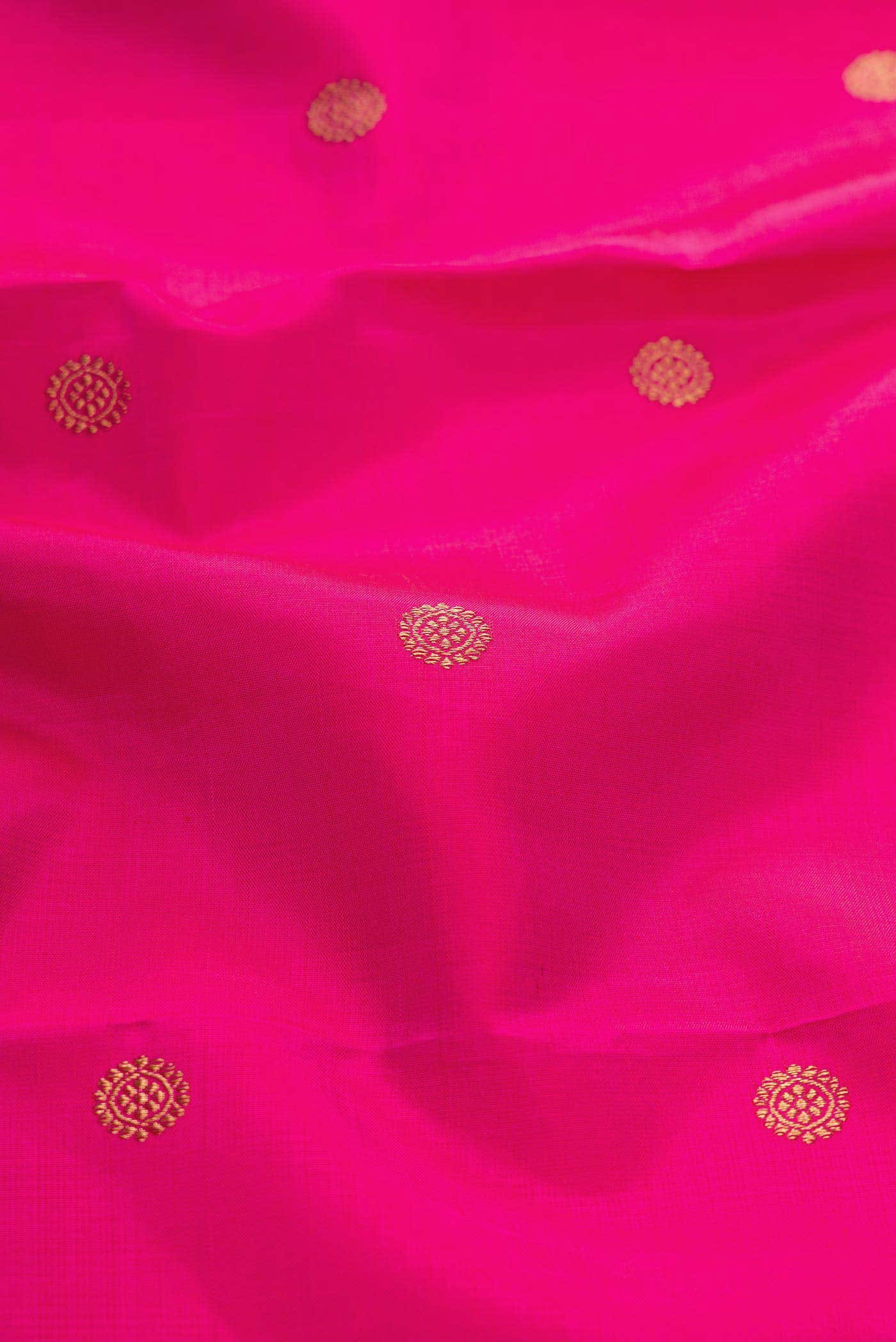 Pure Silk Pure Zari Pink Dual Tone Kanchipuram Saree - Image 3
