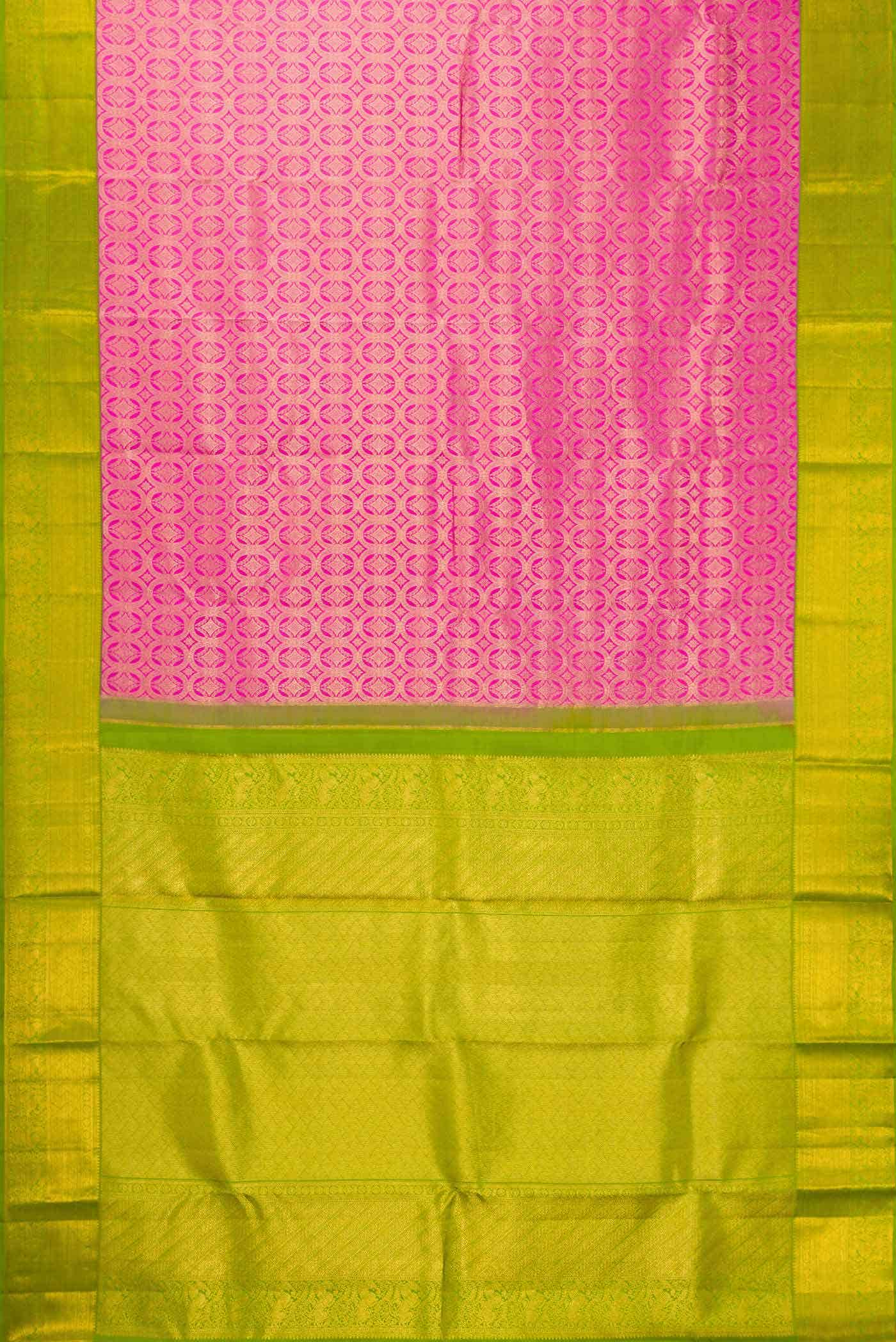 Pink Dual Tone Kanchipuram Silk Saree - Image 4