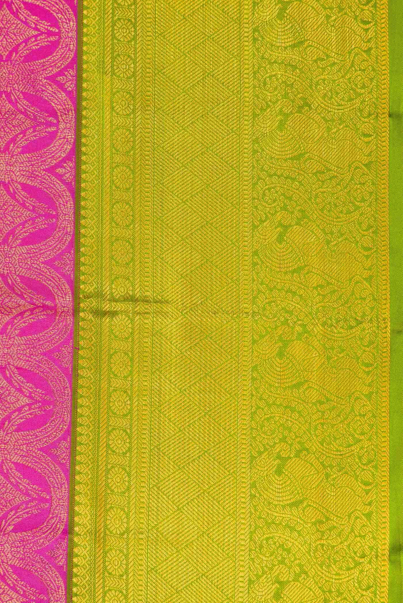 Pink Dual Tone Kanchipuram Silk Saree - Image 5