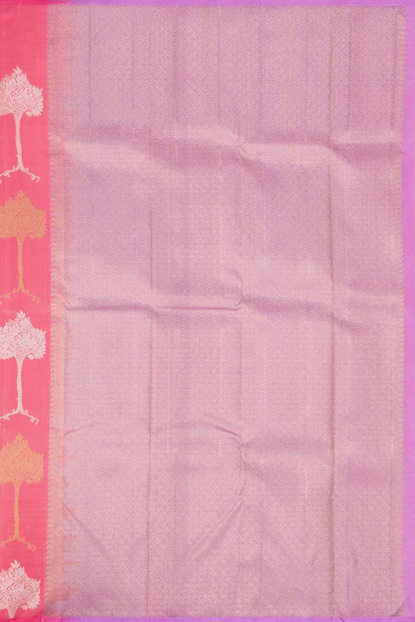 Pink Dual Tone Kanchipuram Silk Saree - Image 5