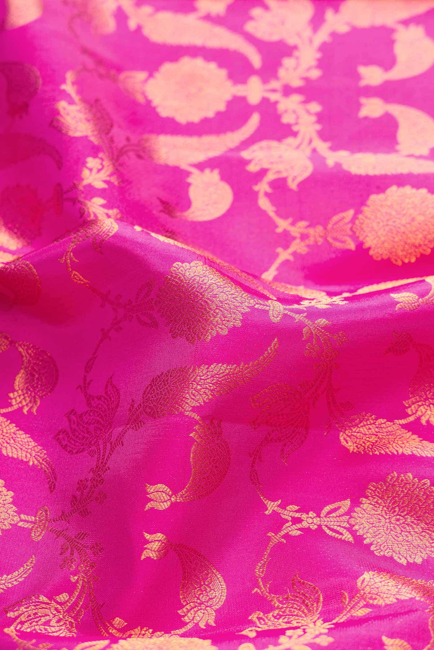 Pink Dual Tone Kanchipuram Silk Saree - Image 3