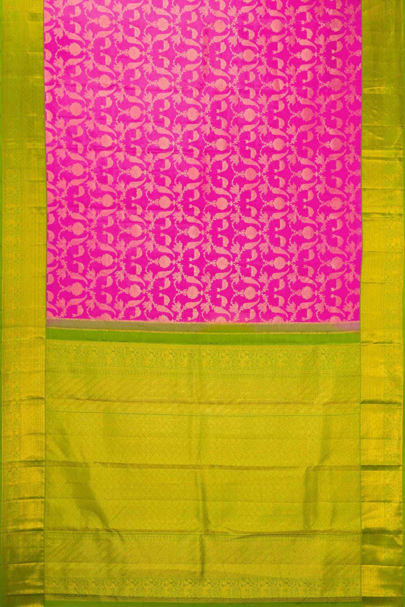 Pink Dual Tone Kanchipuram Silk Saree - Image 4