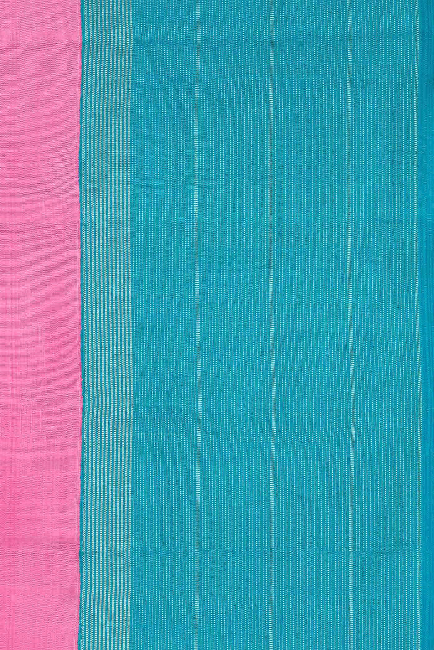 Pink Dual Tone Kanjivaram Silk Saree - Image 5