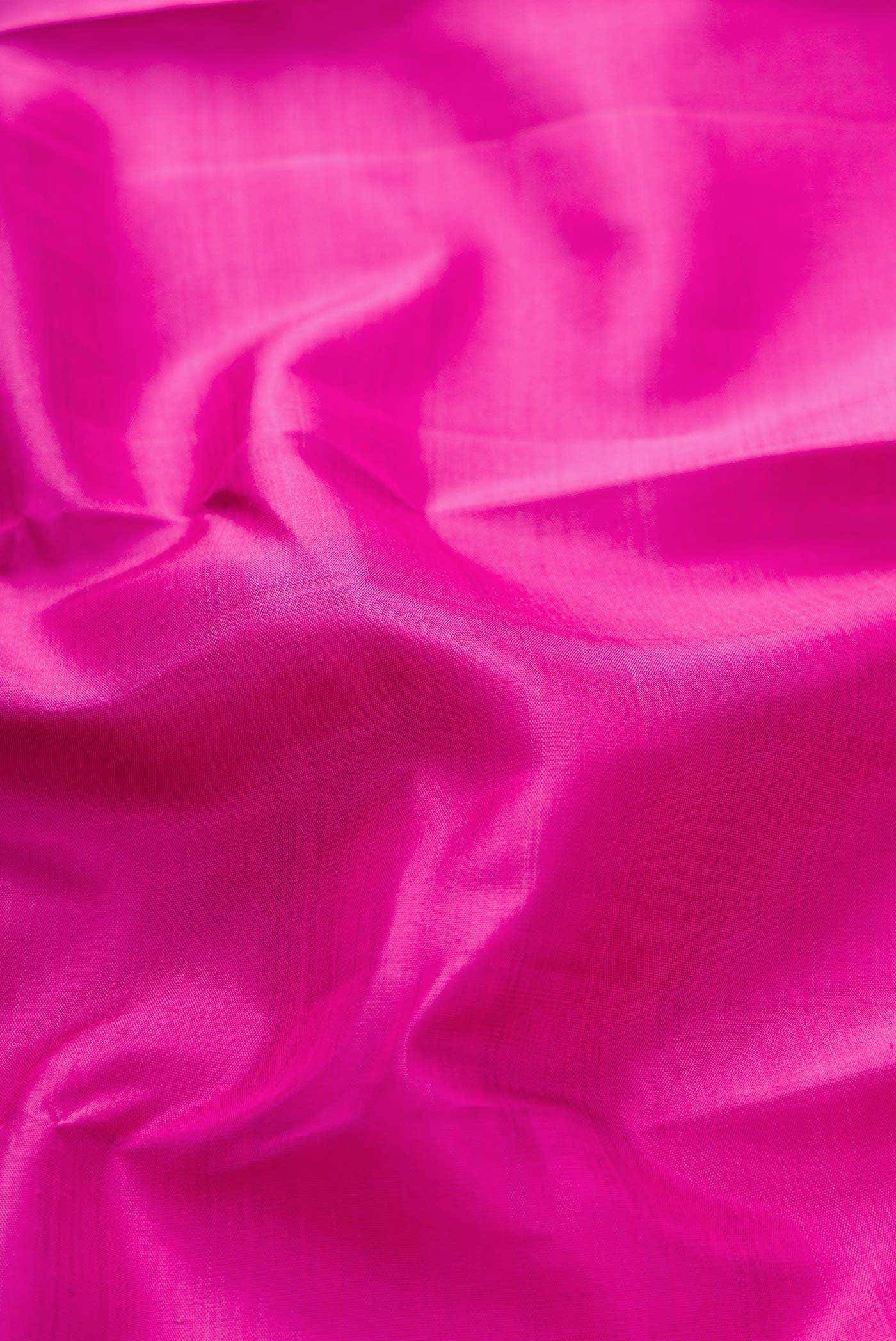 Pure Silk Pure Zari Pink Dual Tone Kanchipuram Saree - Image 3