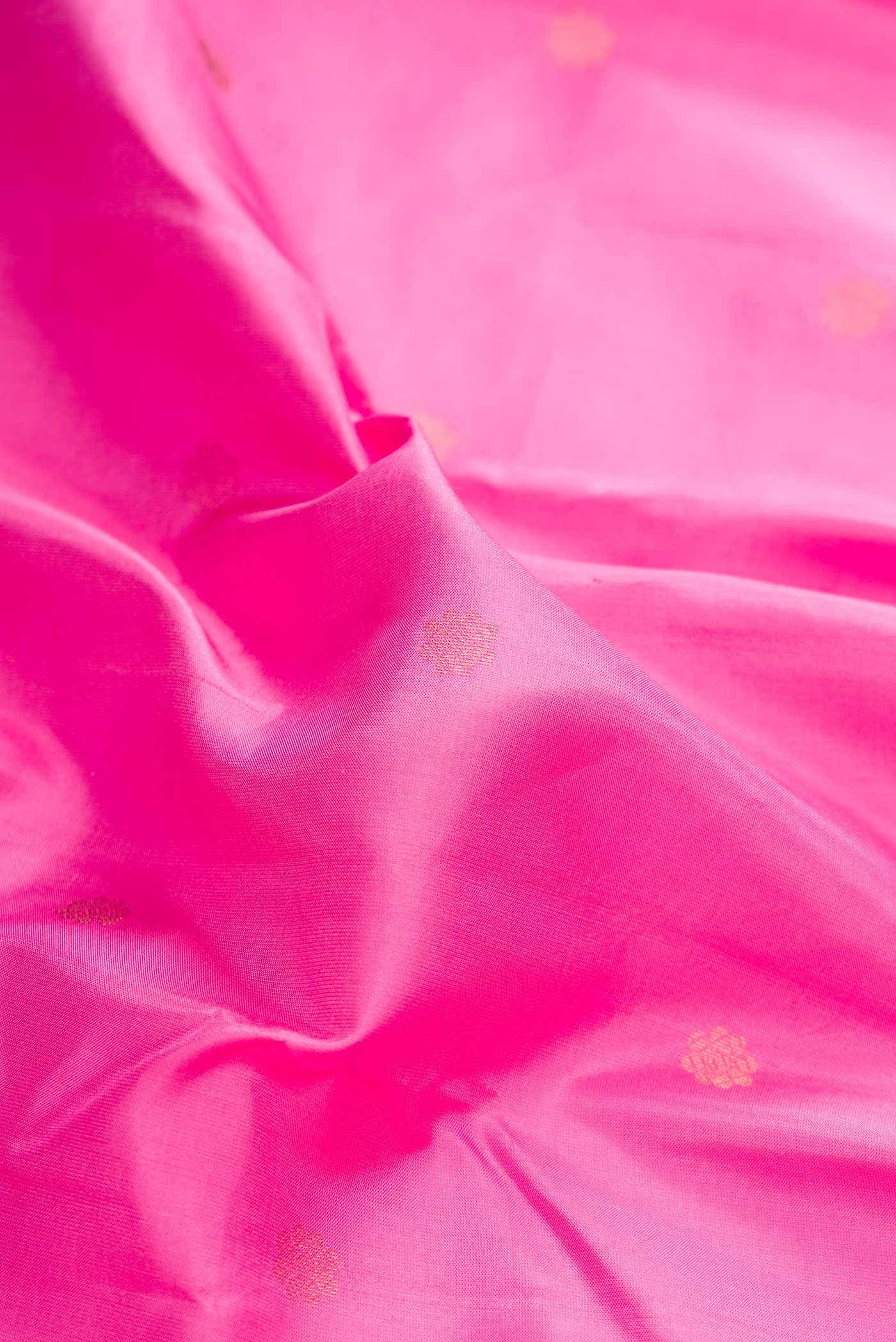 Pink Dual Tone Kanchipuram Silk Saree - Image 3