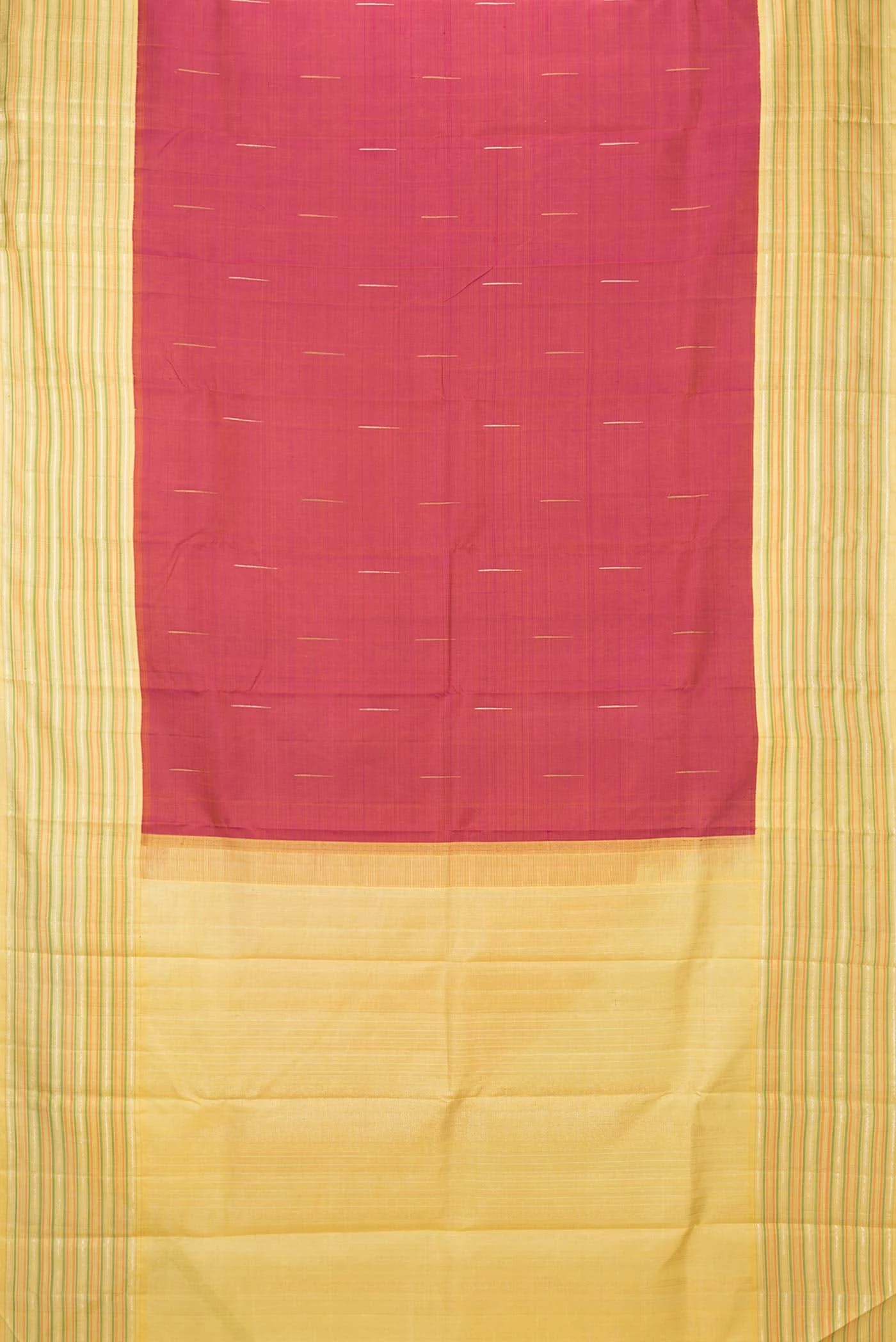 Pure Silk Pure Zari Pink Dual Tone Kanjivaram Saree - Image 4
