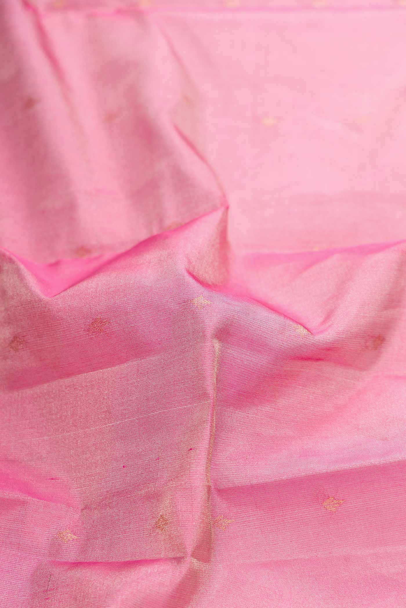 Pink Dual Tone Kanchipuram Tissue Silk Saree - Image 2