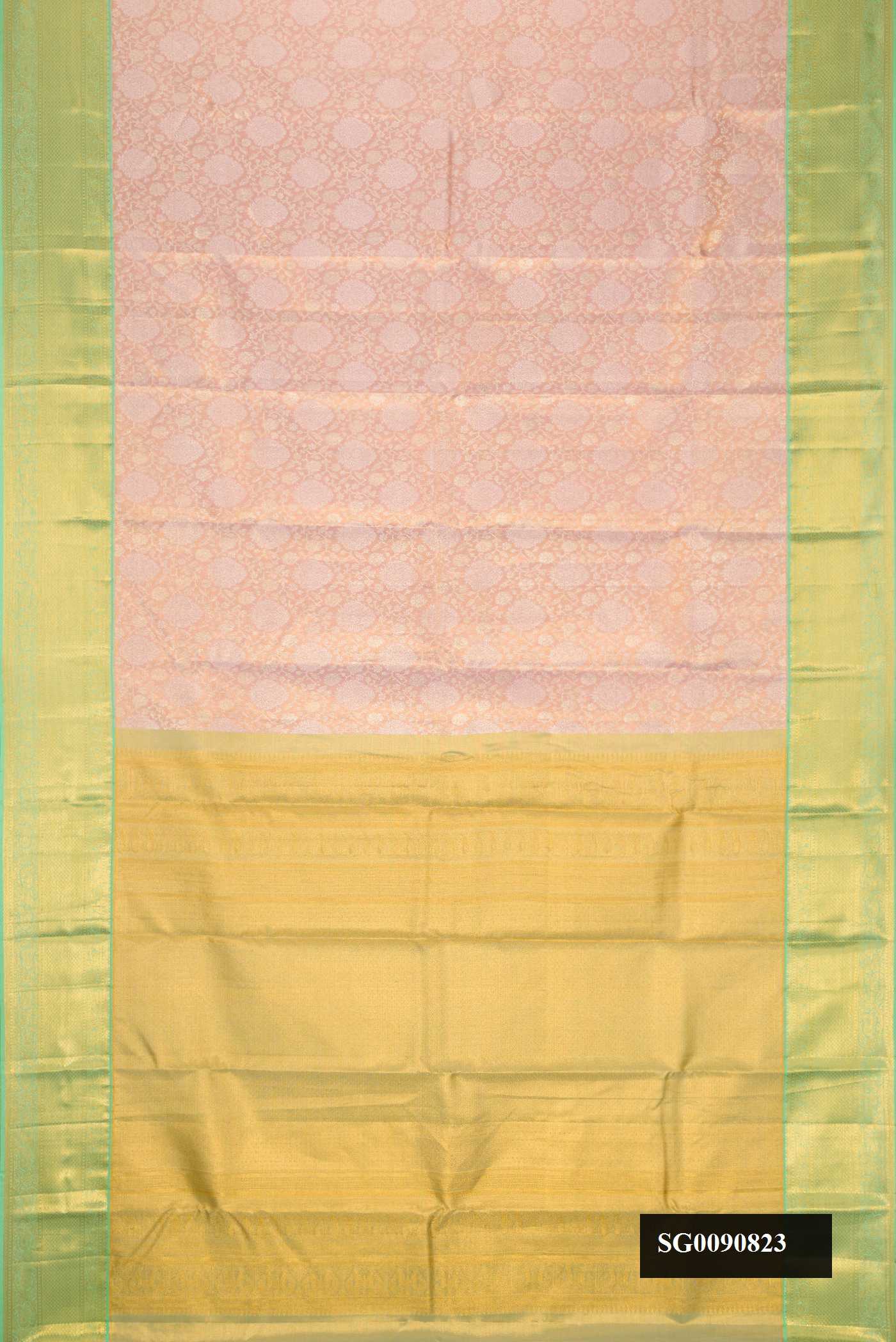 Pink Dual Tone Kanchipuram Tissue Silk Saree