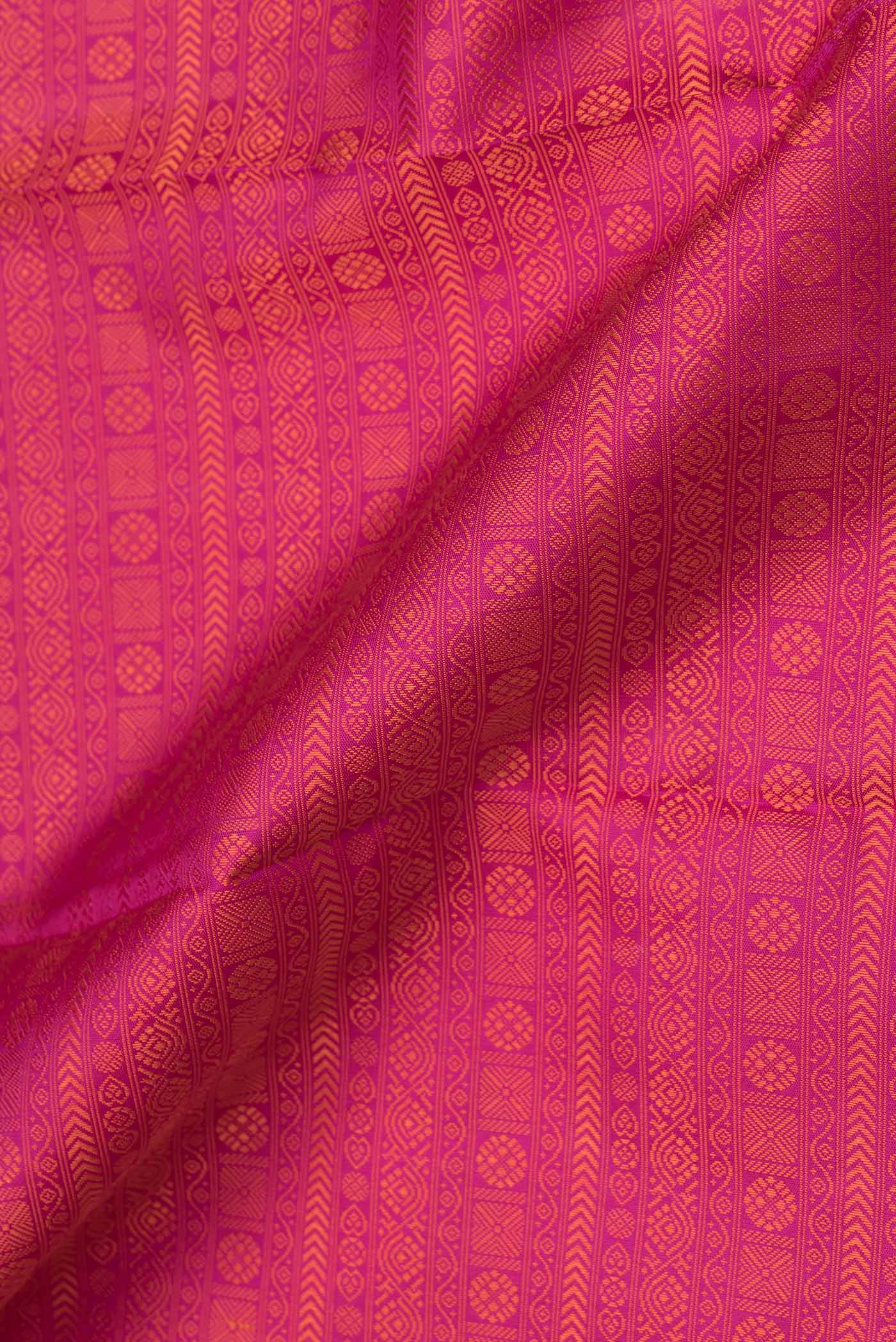 Pink Dual Tone Kanjivaram Saree - Image 2