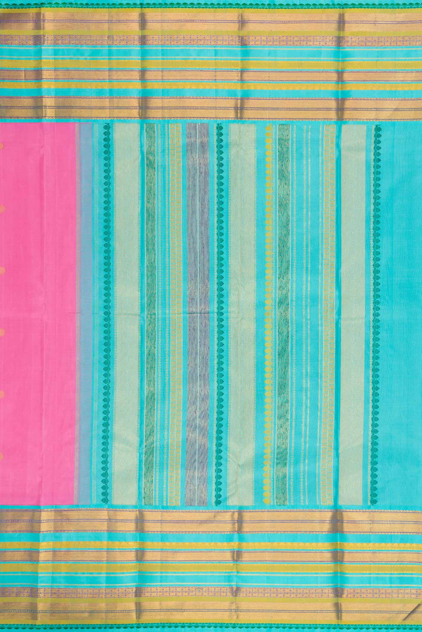 Rose pink Kanjivaram Silk Saree - Image 7