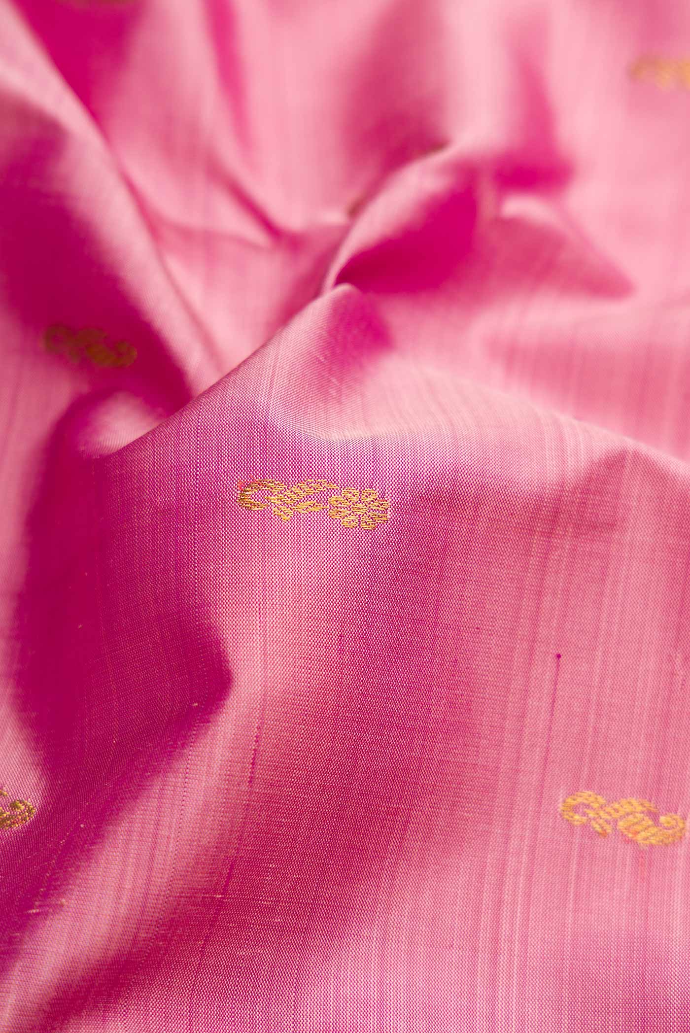 Pink Dual Tone Kanjivaram Silk Saree - Image 2