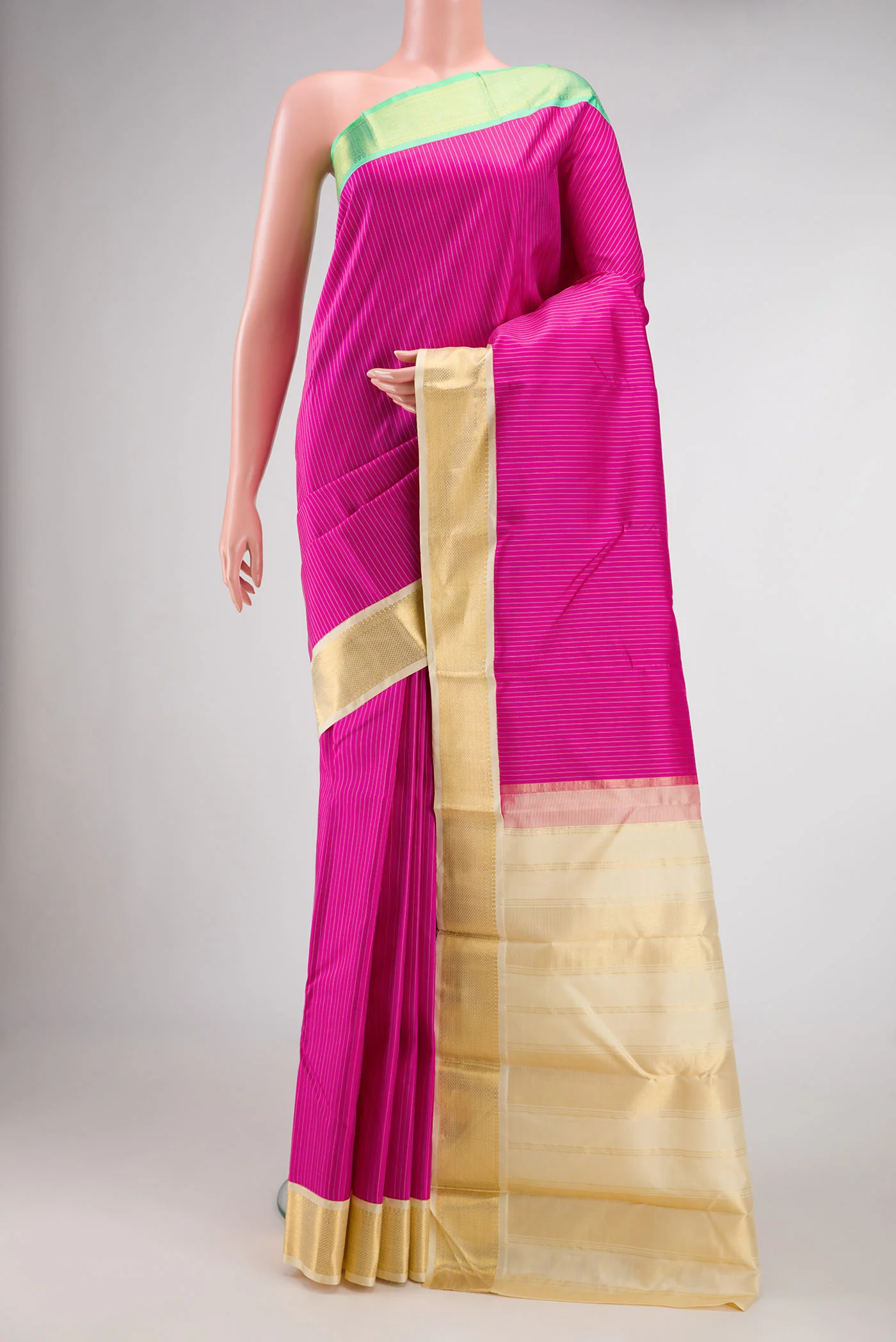Rani Pink Kanjivaram Silk Saree
