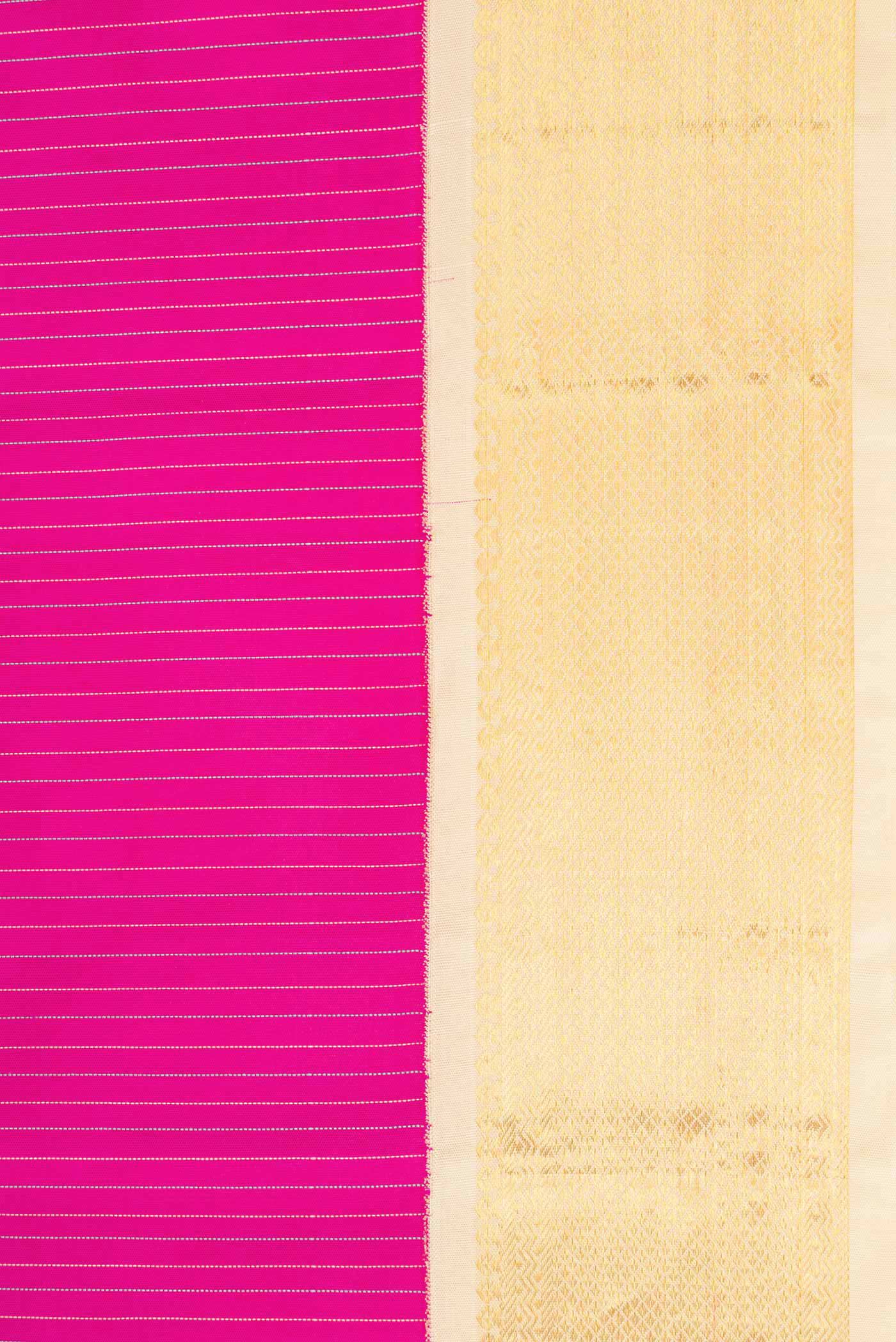 Rani Pink Kanjivaram Silk Saree - Image 3