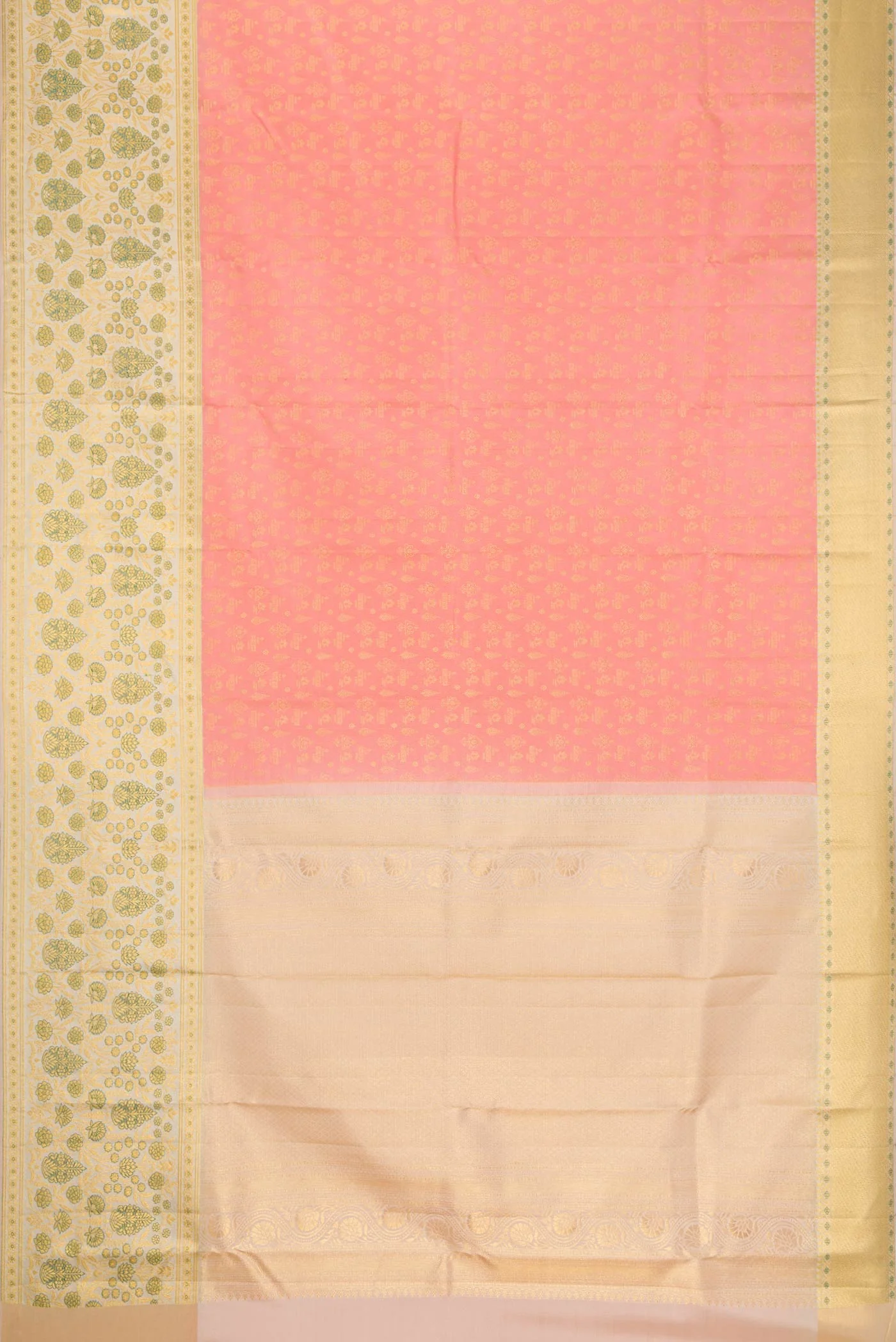 Peach Kanjivaram Silk Saree - Image 6