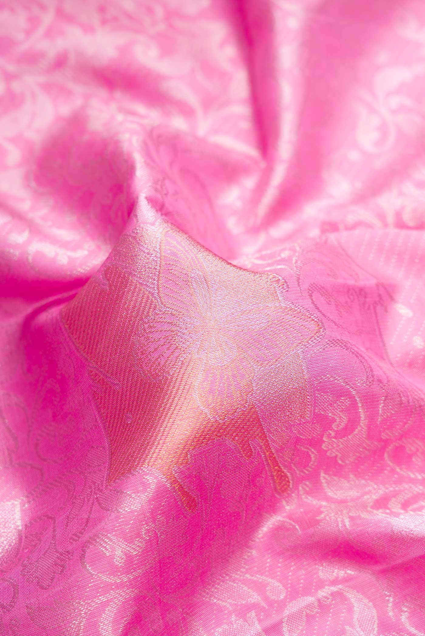 Rose pink Kanjivaram Silk Saree - Image 2