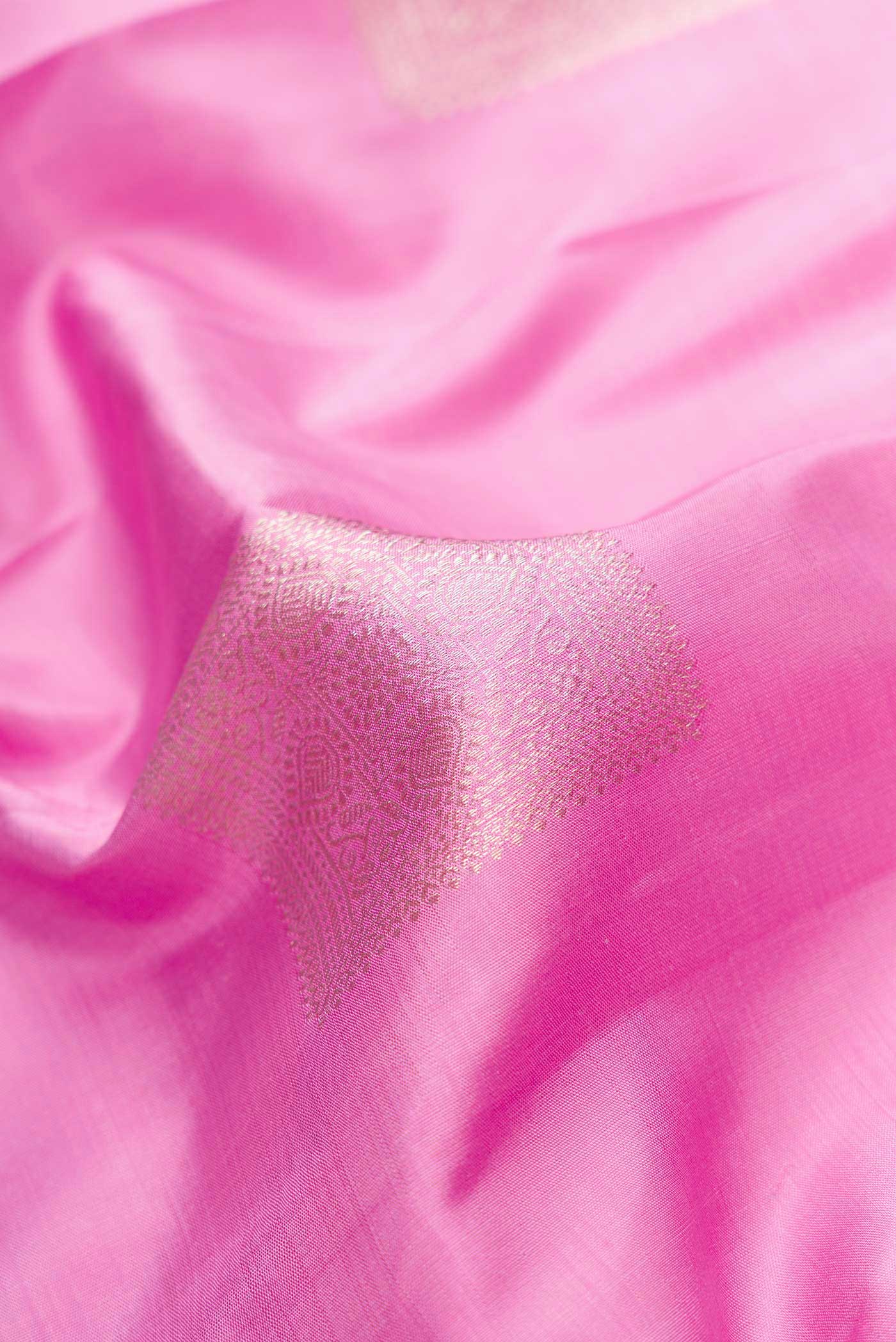Rose pink Kanjivaram Silk Saree - Image 2