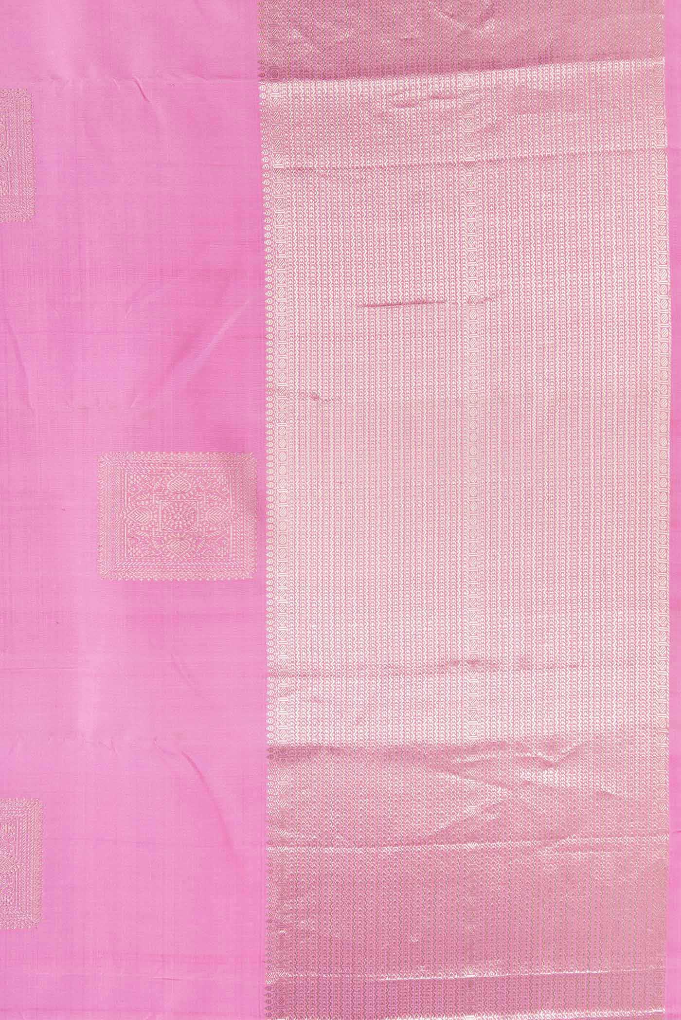 Rose pink Kanjivaram Silk Saree - Image 3