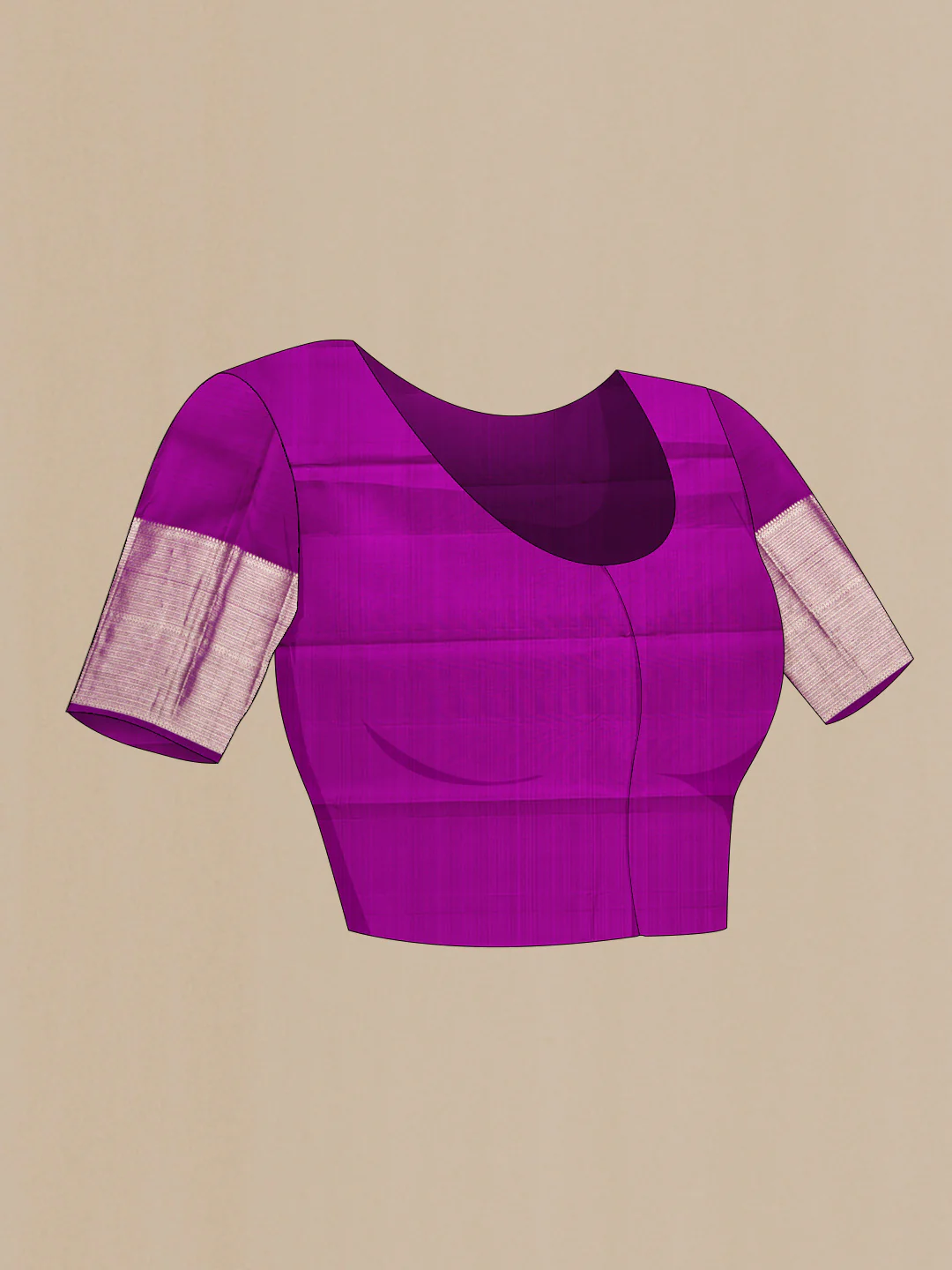 Rose pink Kanjivaram Silk Saree - Image 5
