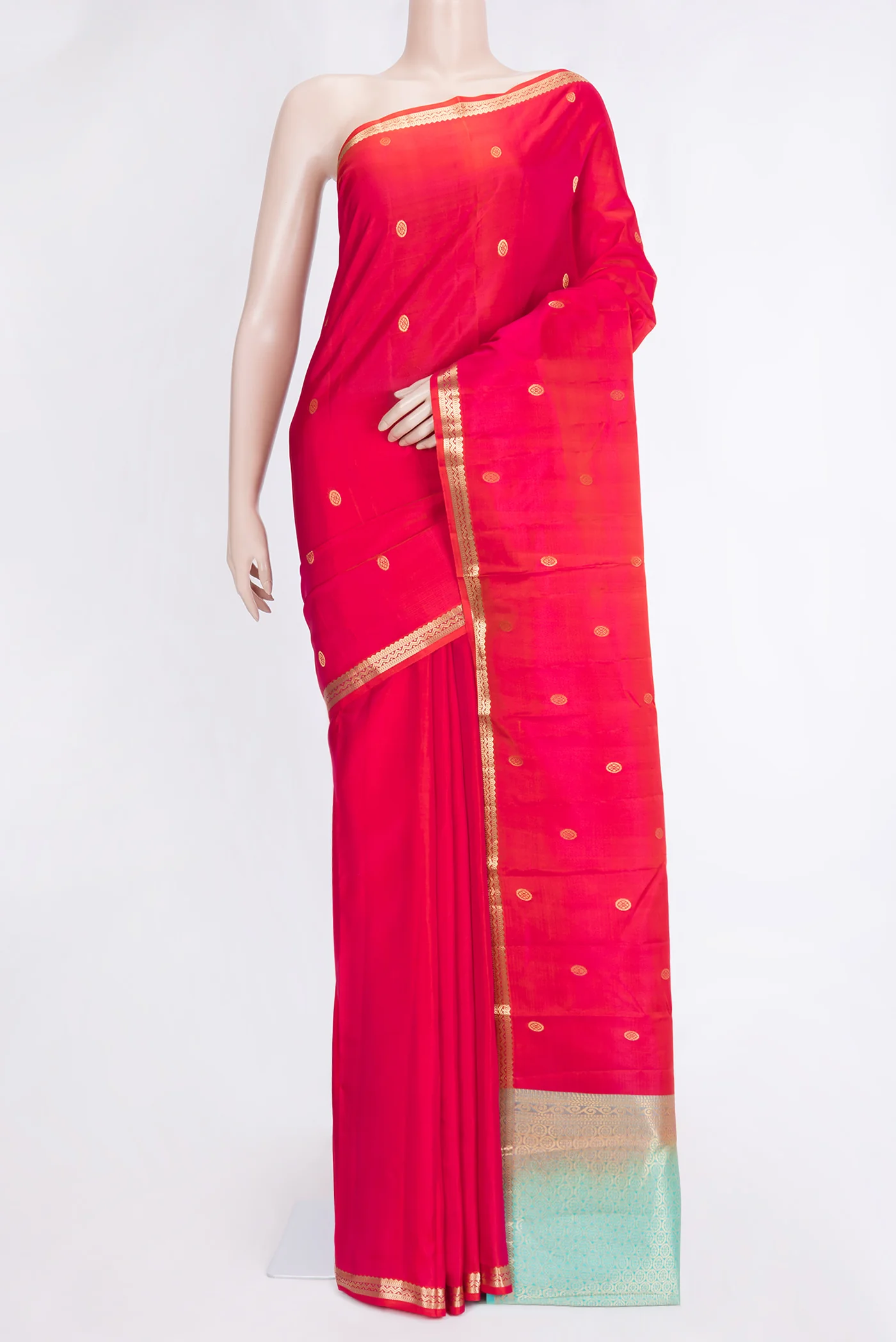 Pink Dual Tone Kanjivaram Silk Saree