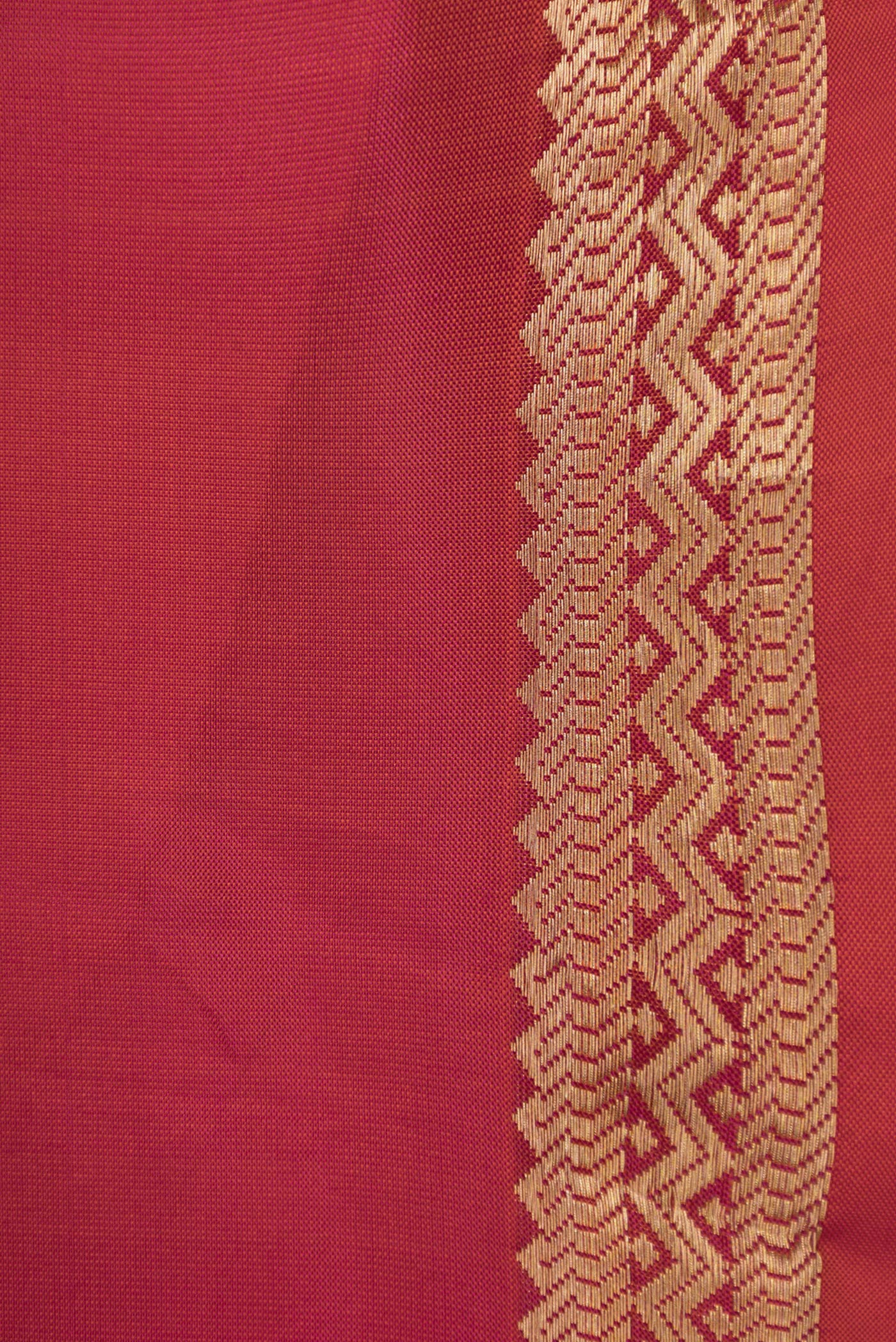 Pink Dual Tone Kanjivaram Silk Saree - Image 3