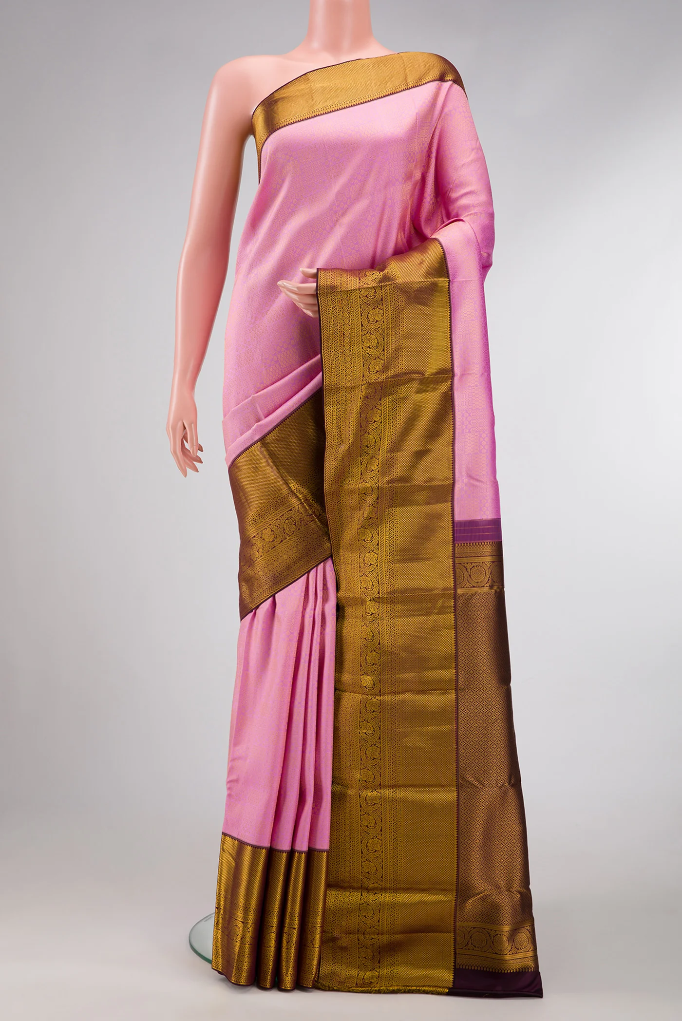 Pink Kanjivaram Silk Saree