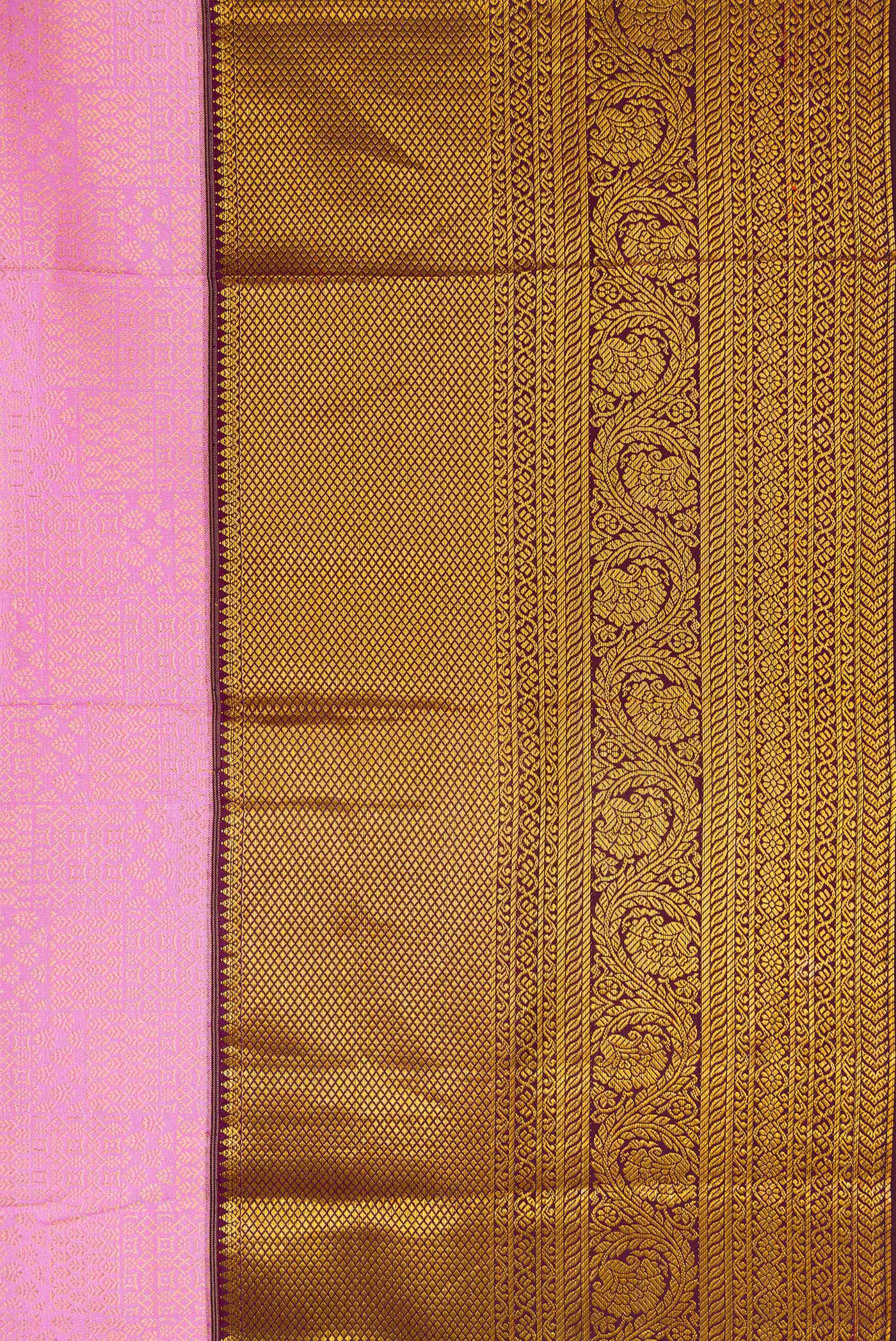 Pink Kanjivaram Silk Saree - Image 3