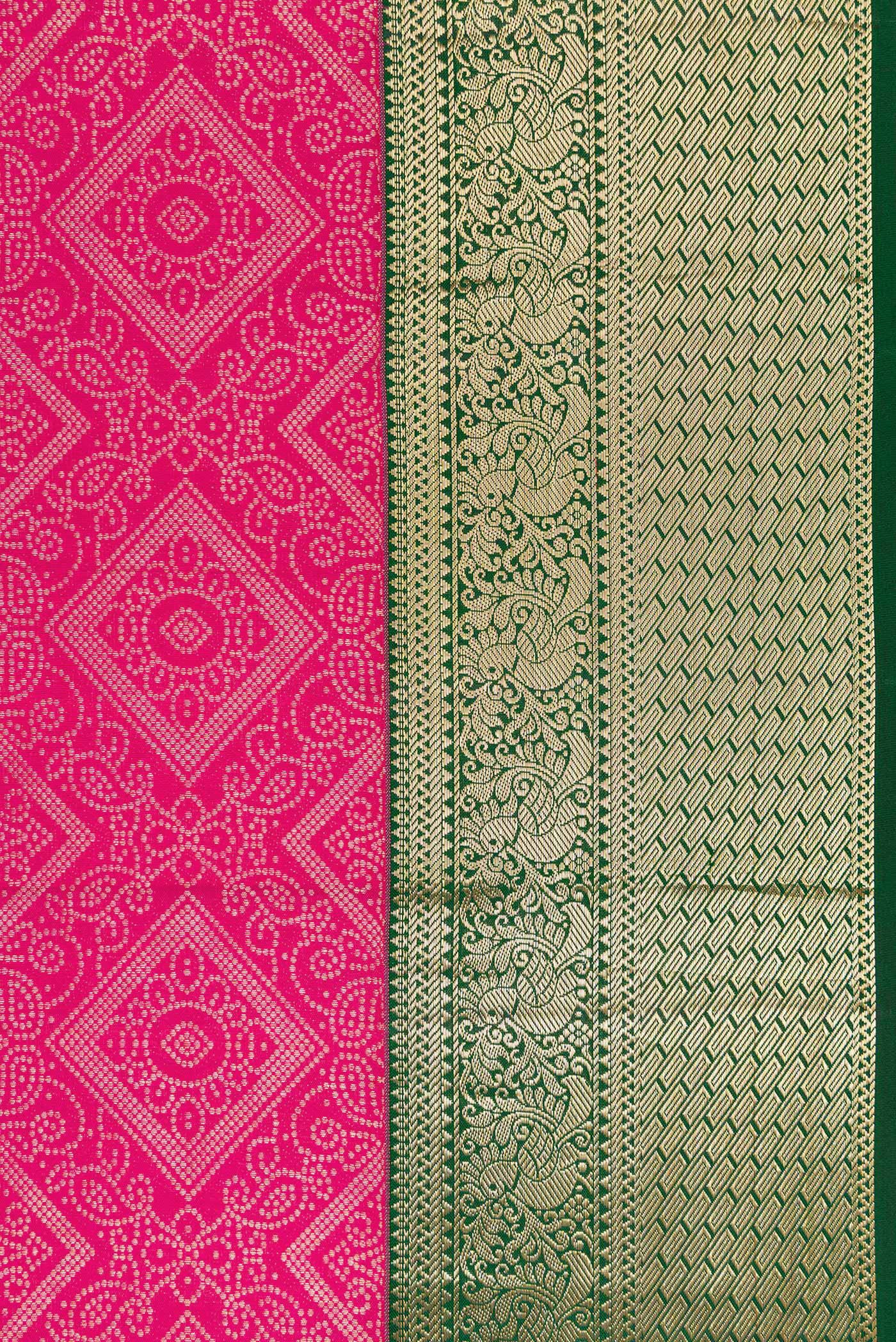 Pink Kanjivaram Silk Saree - Image 3
