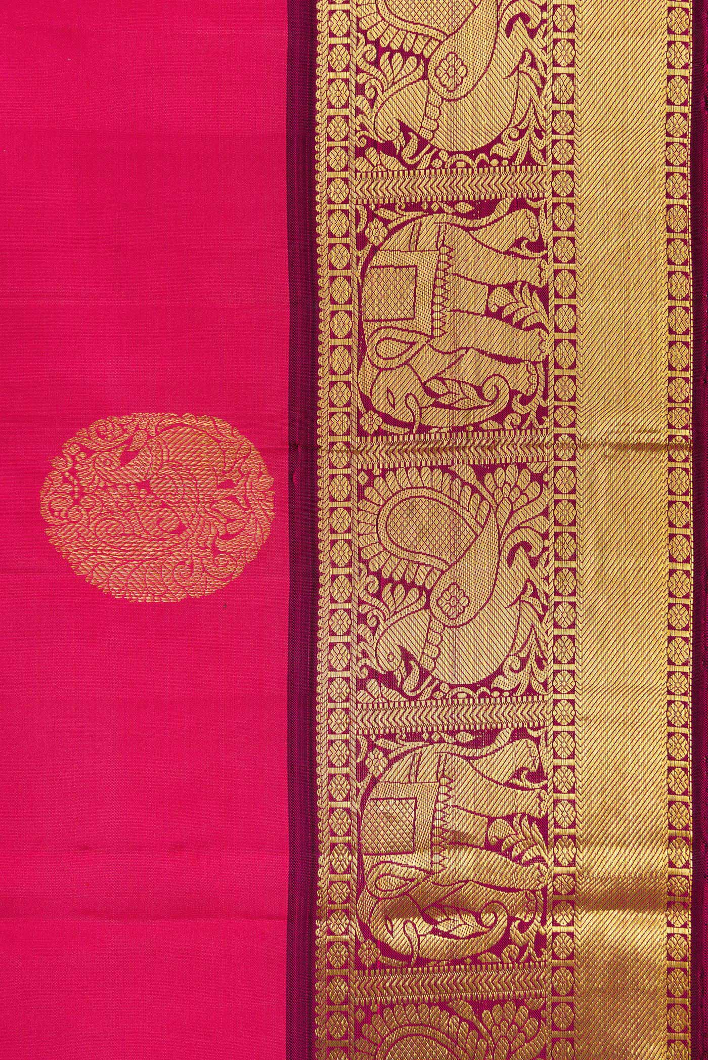 Pink Kanjivaram Silk Saree - Image 3