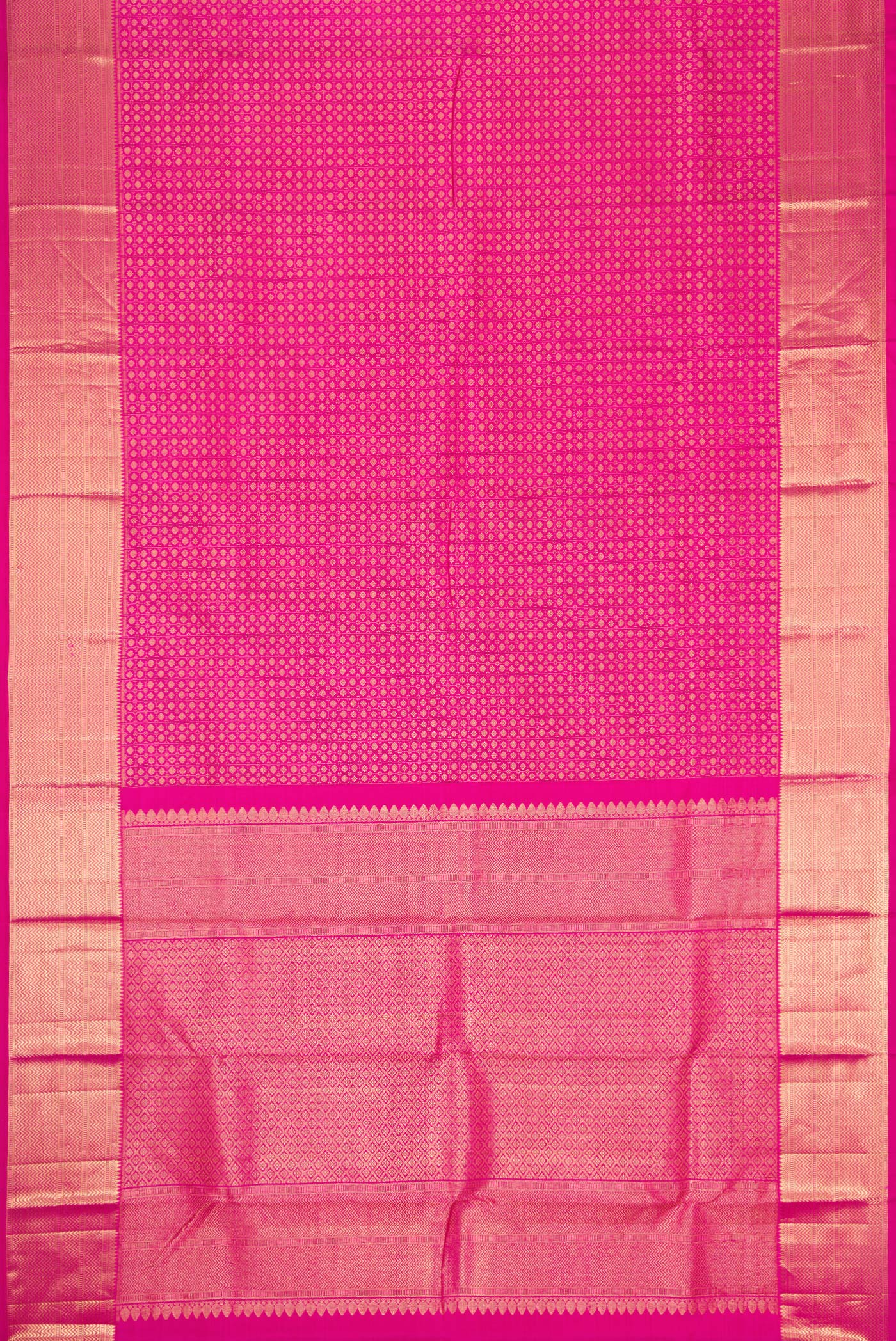 Rani Pink Kanjivaram Silk Saree - Image 6
