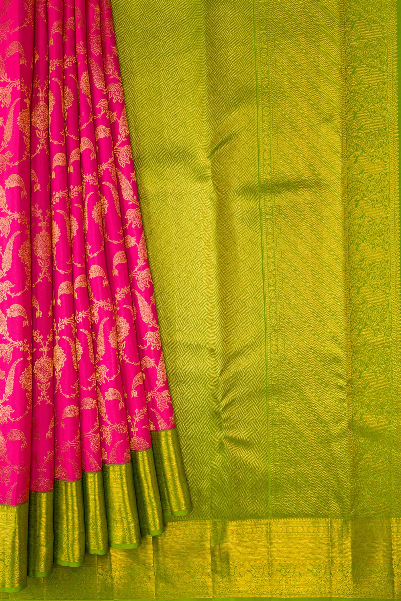 Pink Kanjivaram Silk Saree - Image 4