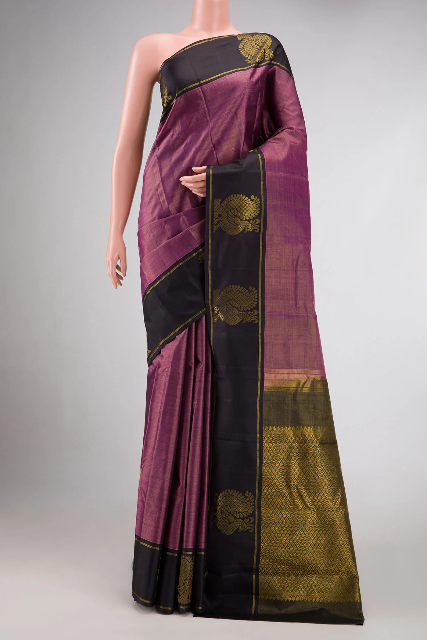 Purple Kanjivaram Silk Saree