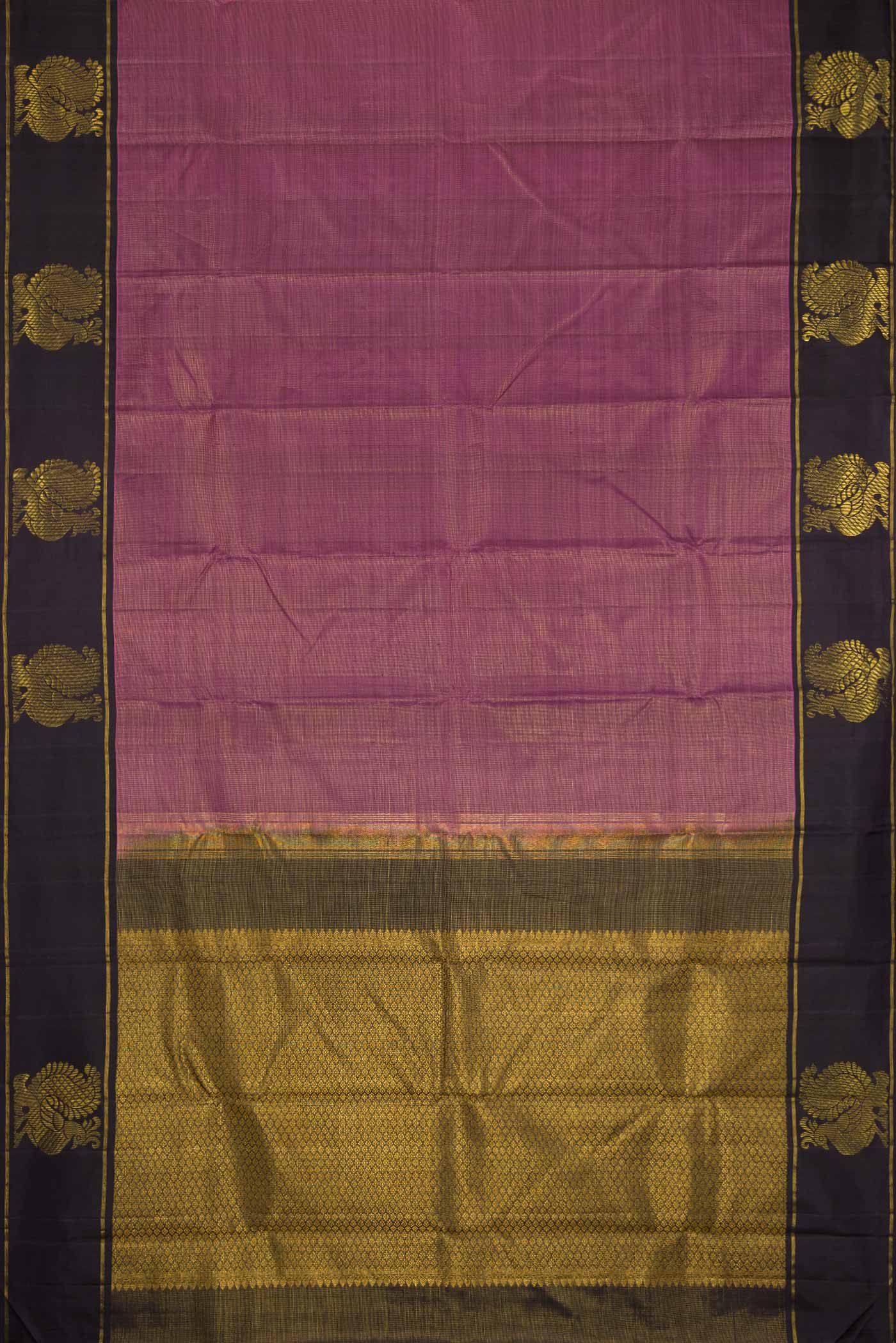 Purple Kanjivaram Silk Saree - Image 6