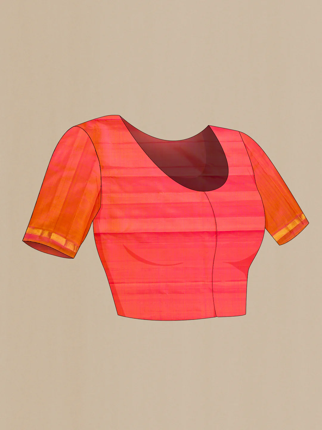 Pink Kanjivaram Silk Saree - Image 5