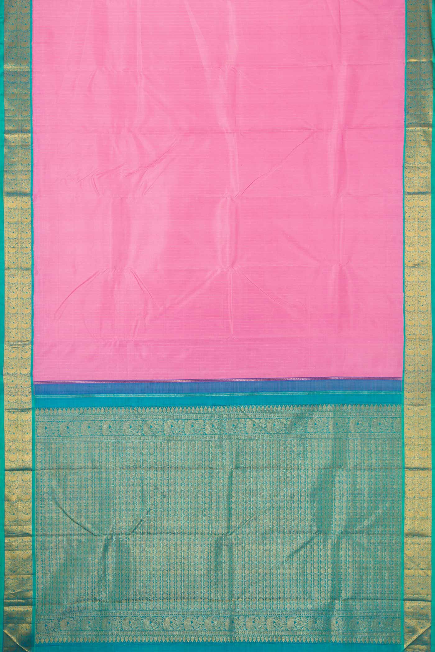 Rose pink Kanjivaram Silk Saree - Image 6