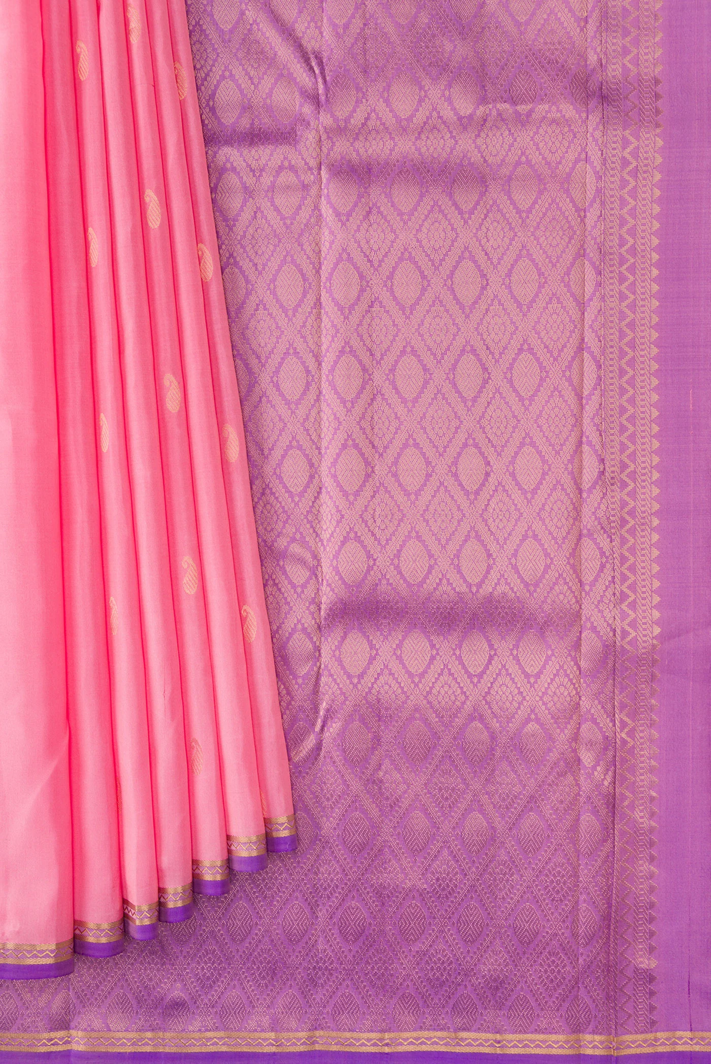 Pink Kanjivaram Silk Saree - Image 4