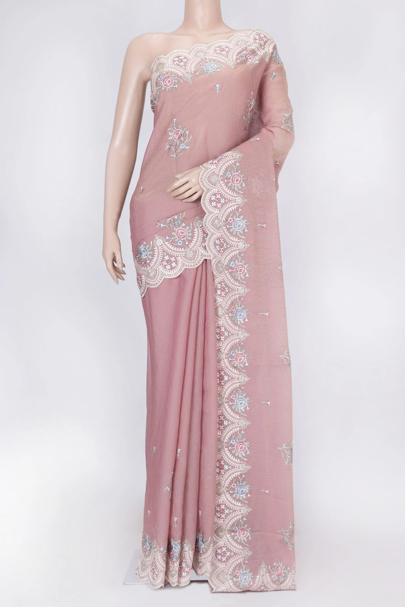 Pink Dual Tone Kota Silk Saree