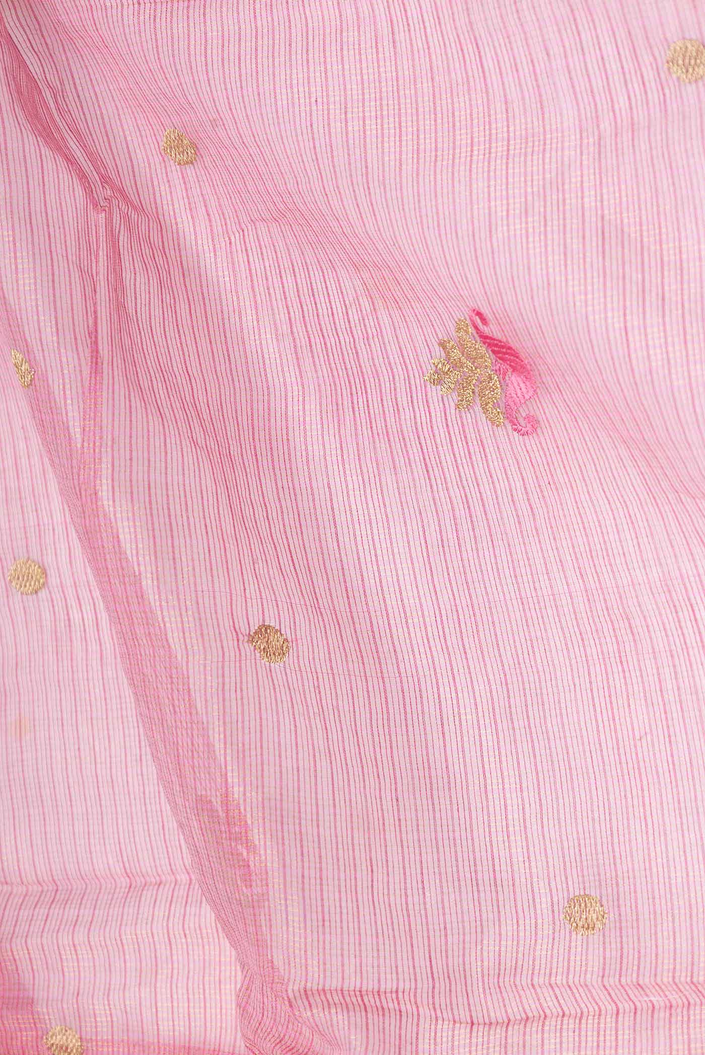 Pink Dual Tone Kota Silk Saree - Image 2