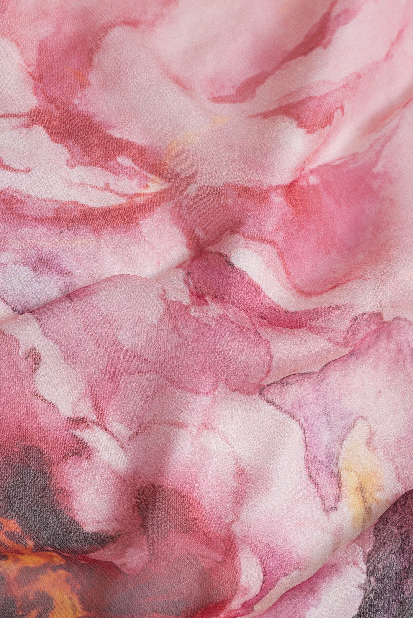 Pink Mysore Chiffon Saree - Image 2