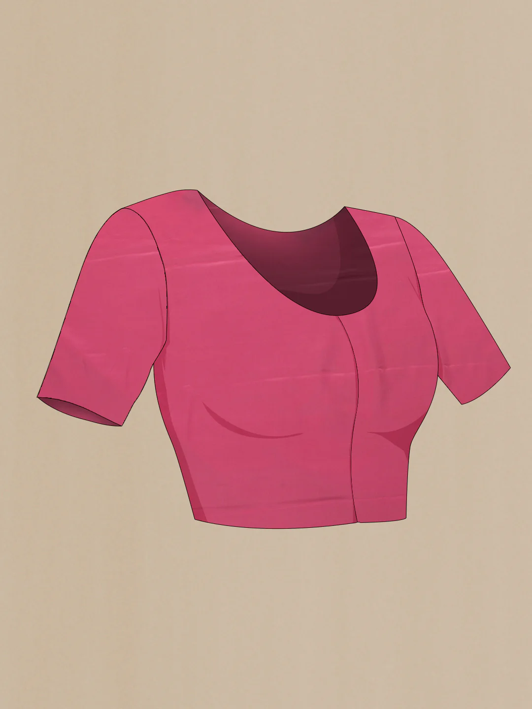 Pink Mysore Chiffon Saree - Image 4