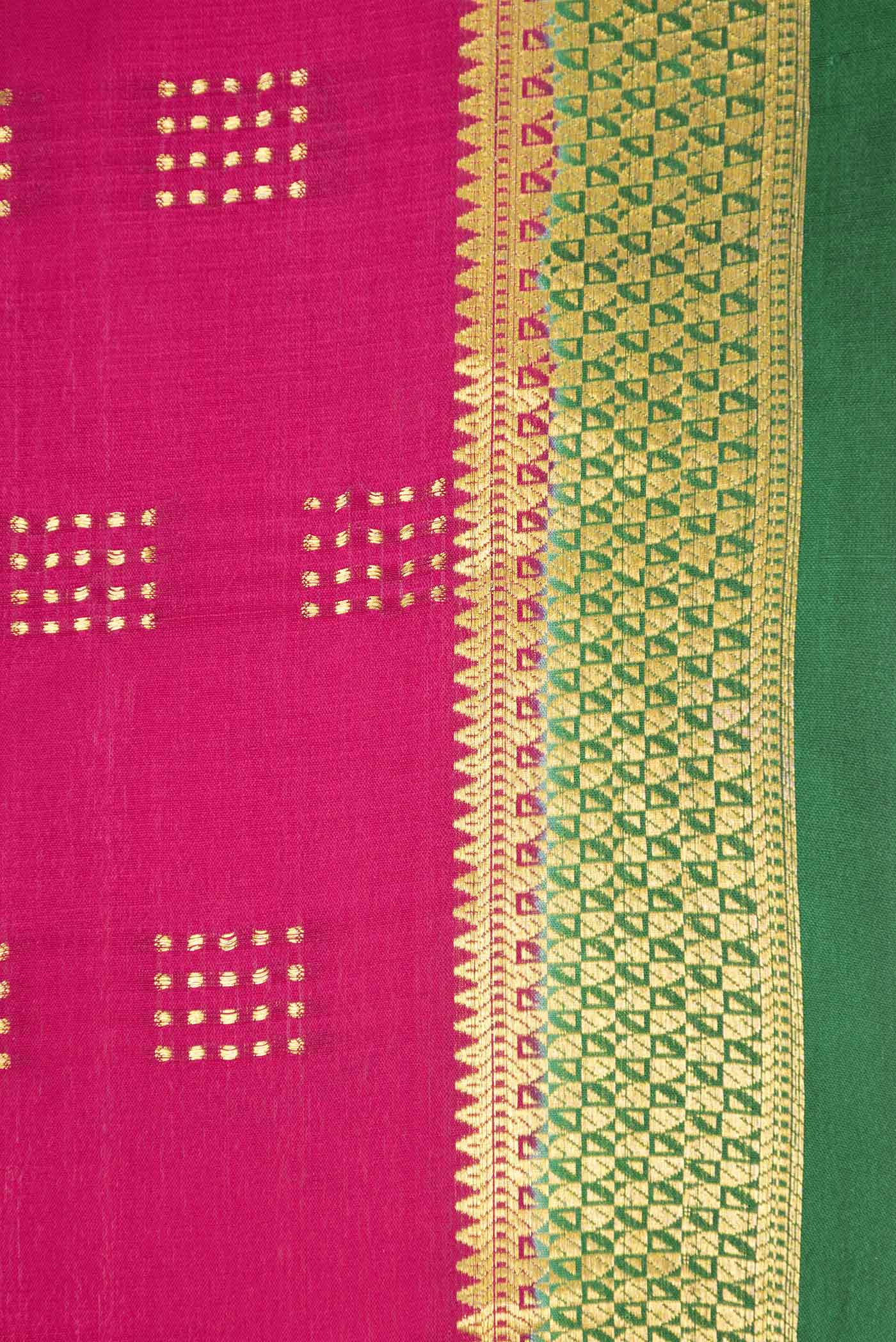 Pink Dual Tone Mysore Crepe Saree - Image 3
