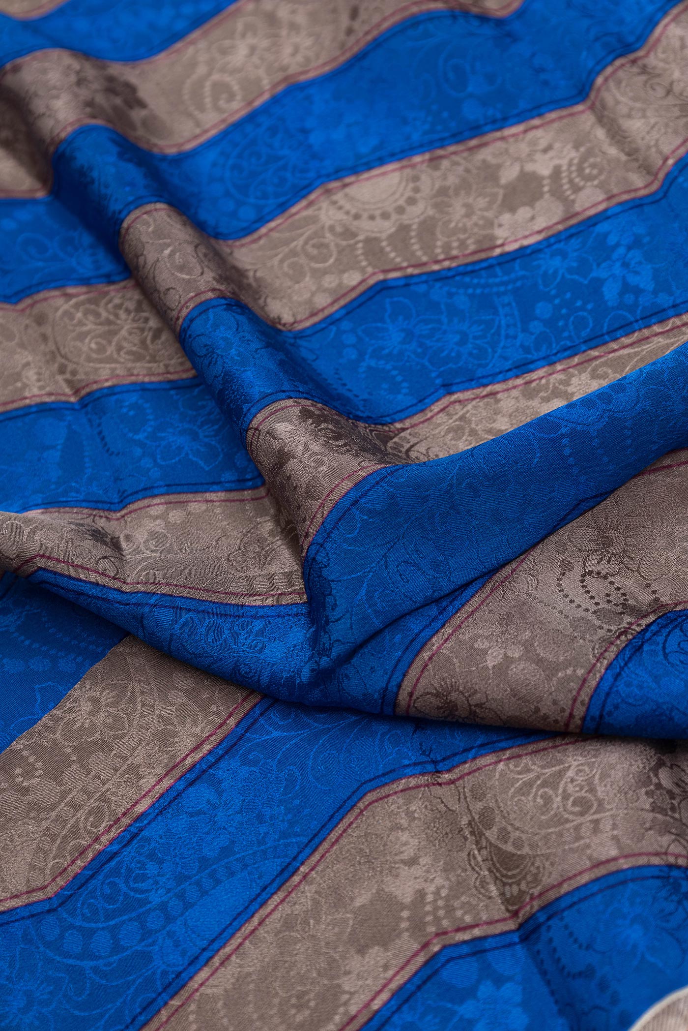 Multi Color Mysore Crepe Saree - Image 2