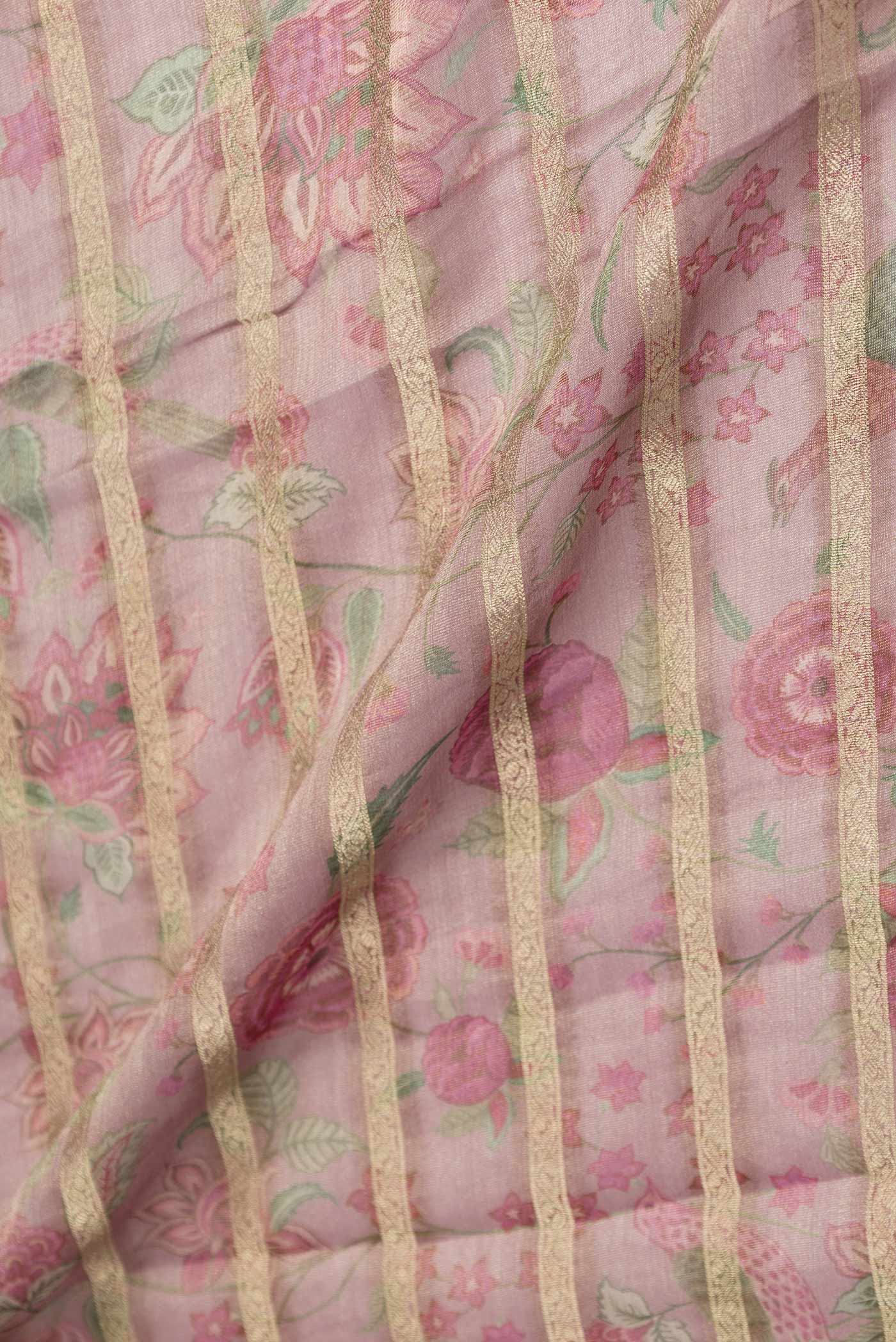 Mauve Mysore Georgette Saree - Image 2