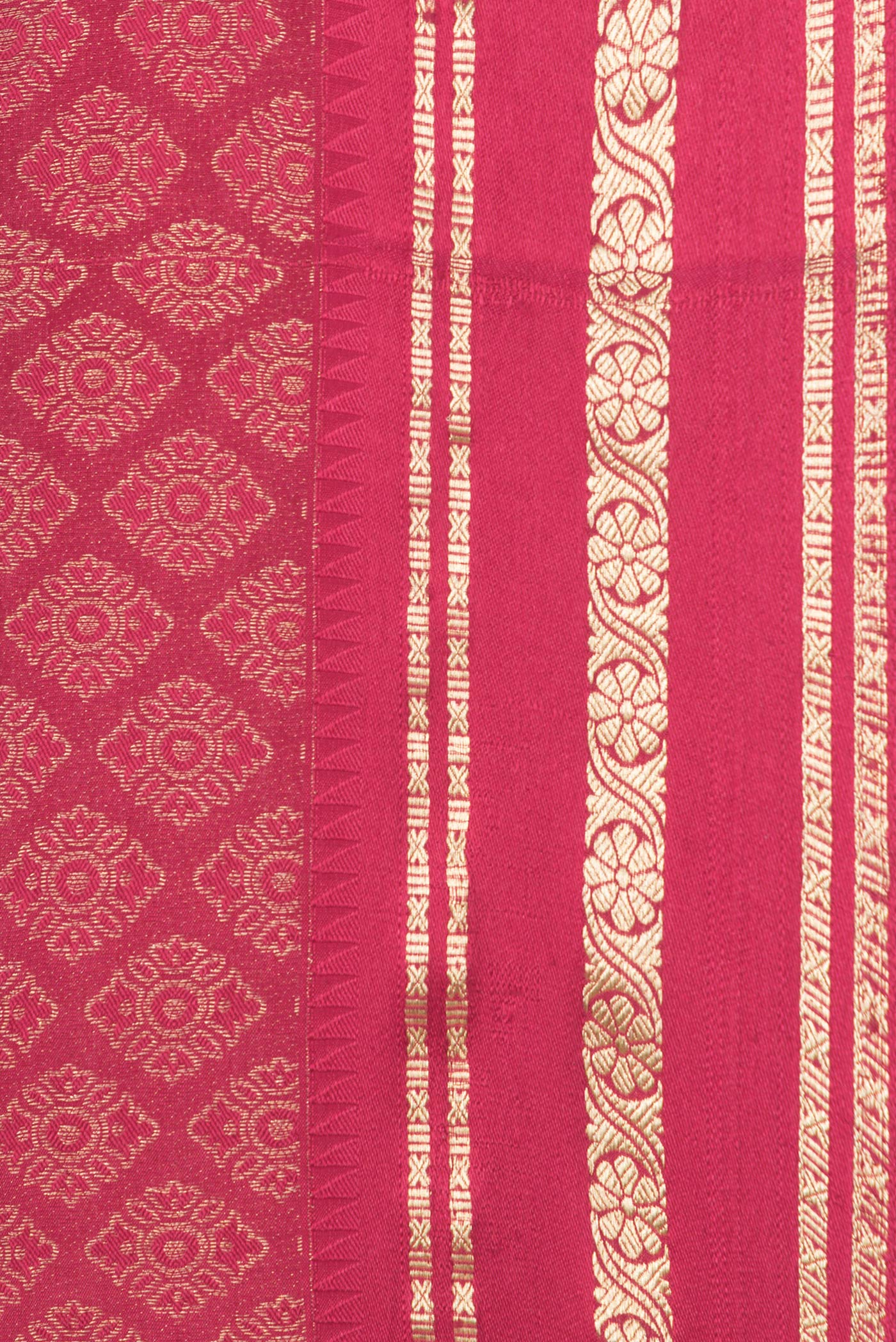 Maroon Mysore Crepe Saree - Image 3