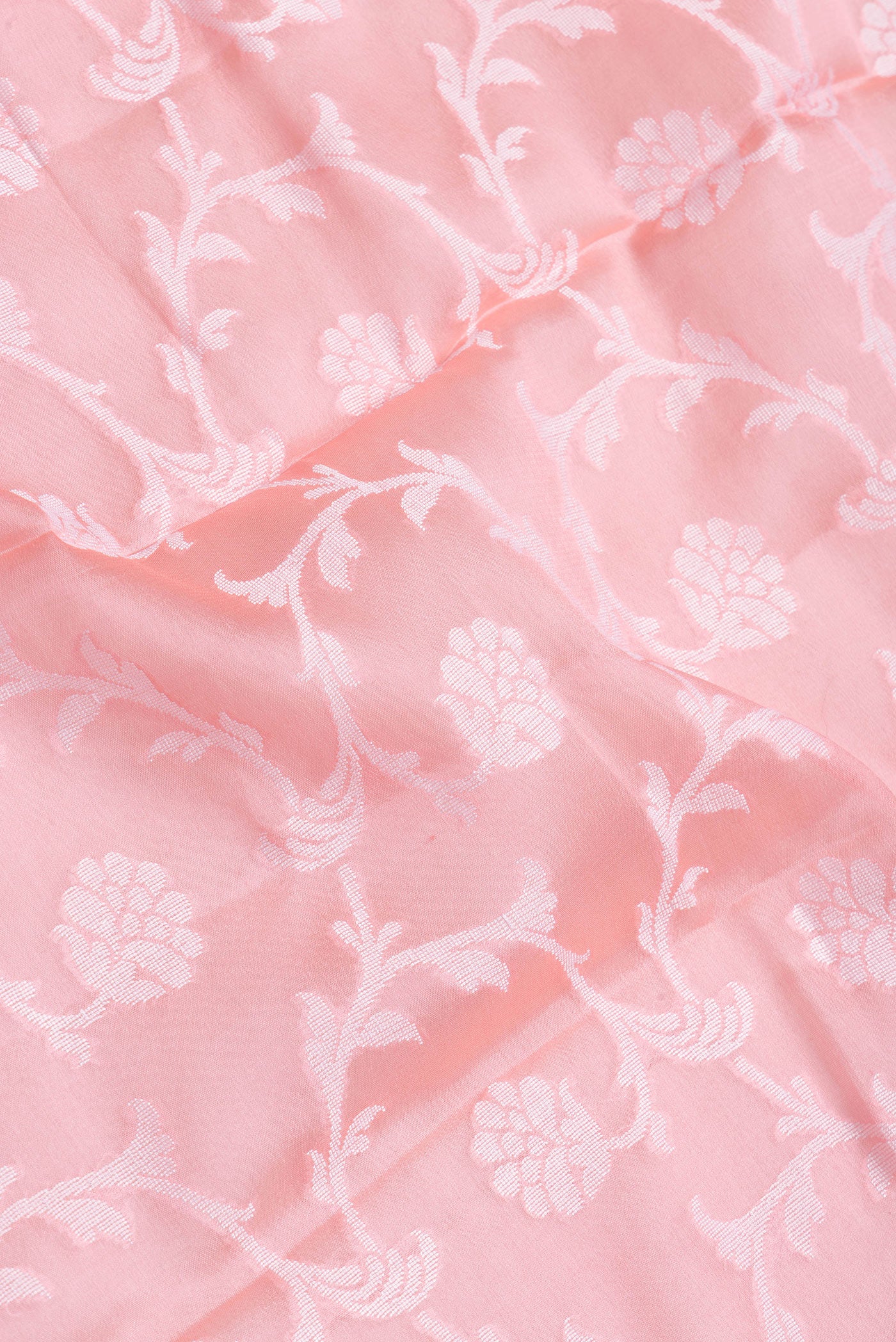Rose pink Banarasi Georgette Saree - Image 2
